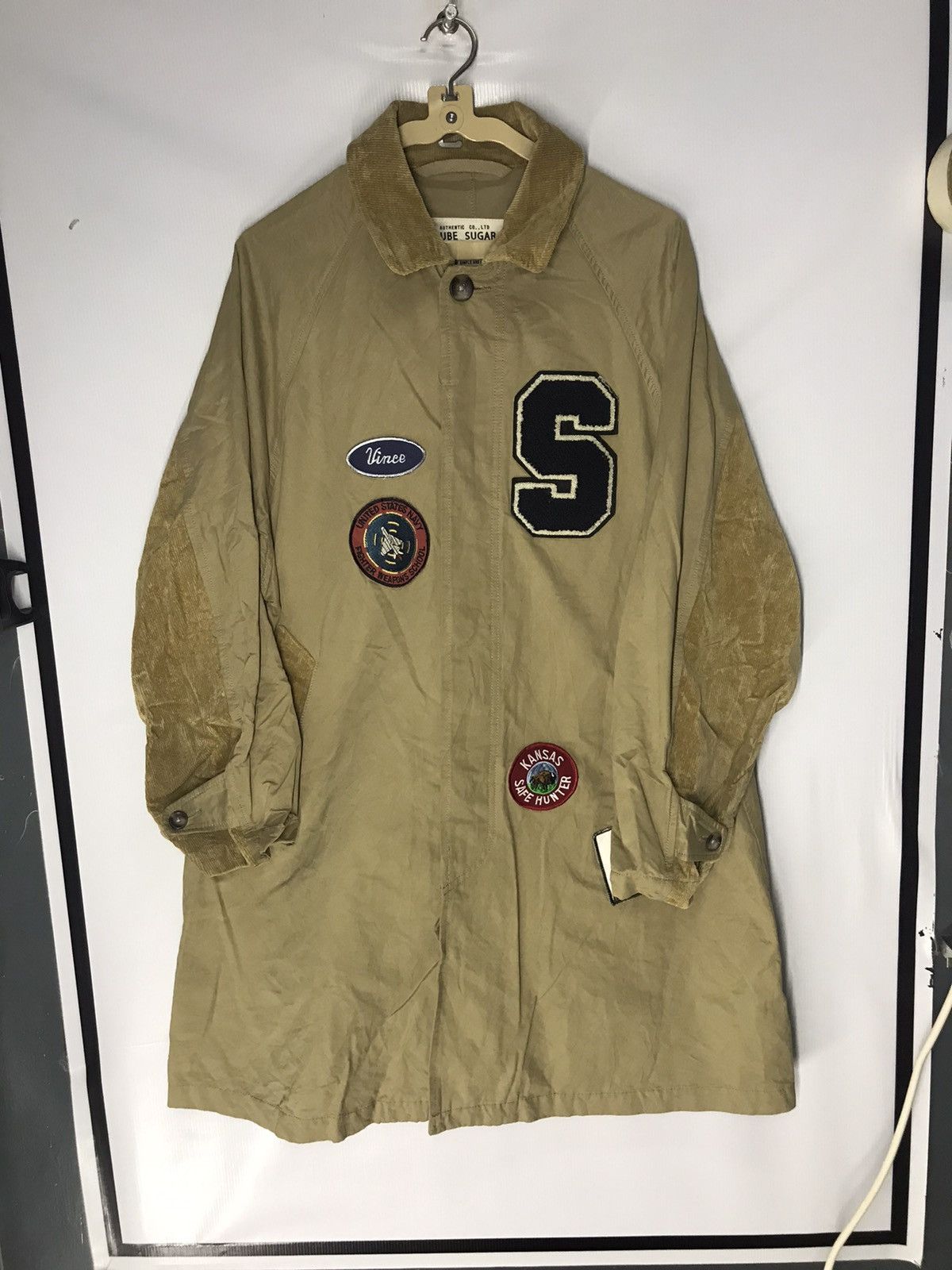 Japanese Brand Cube sugar long jacket button up with patches Size US M / EU 48-50 / 2 - 8 Thumbnail