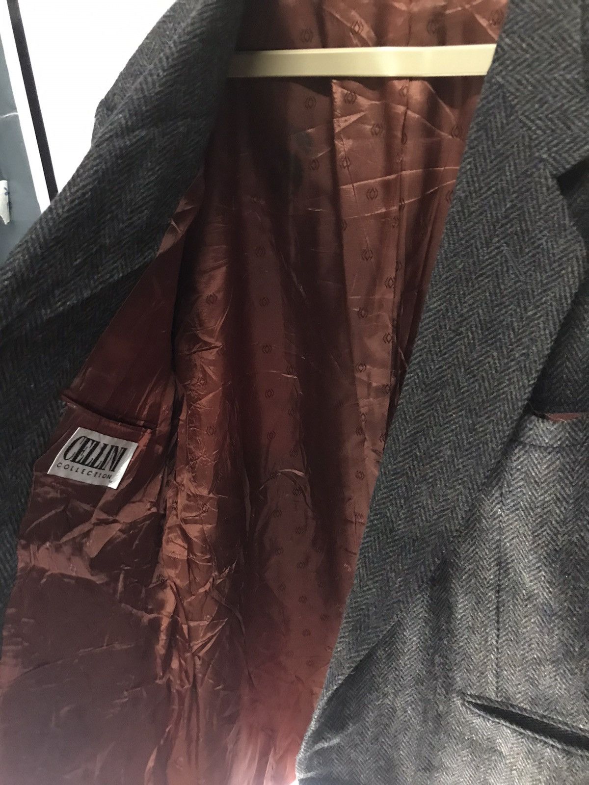 Designer × Vintage Cellini collection wool blazer coat made in usa Size 44L - 4 Thumbnail