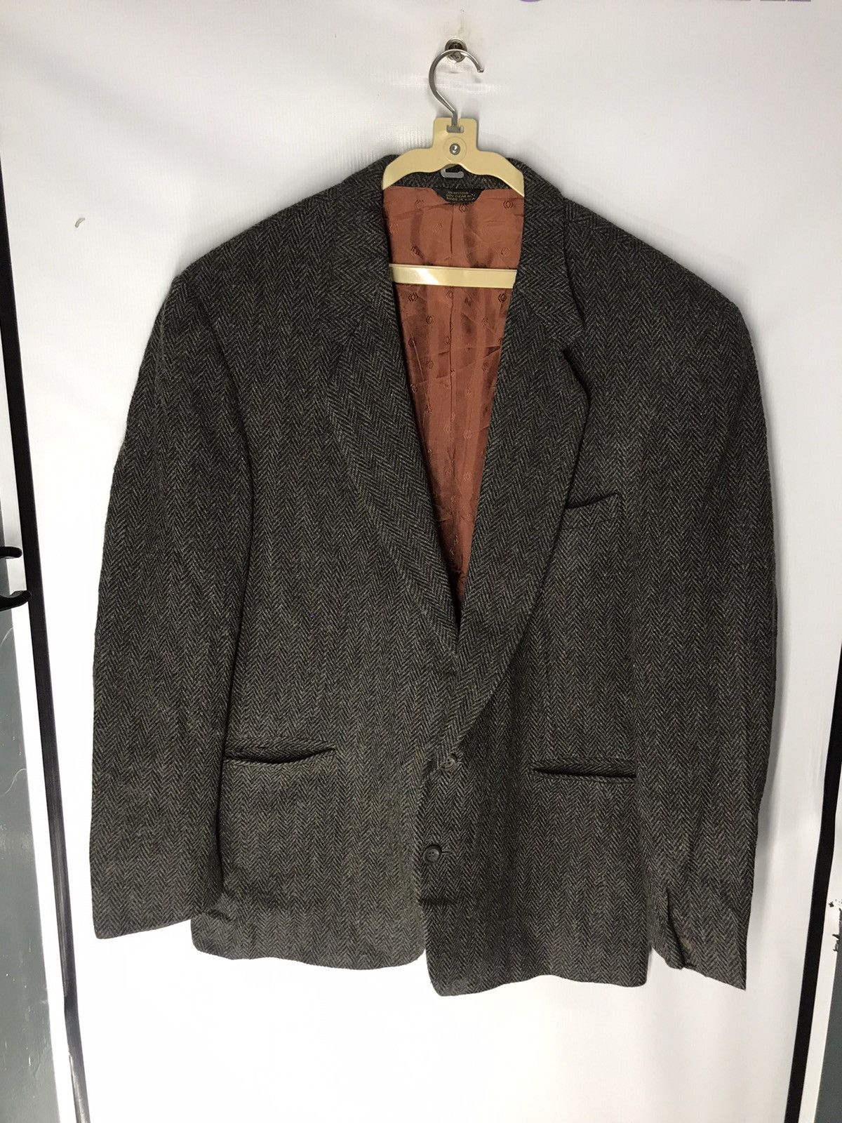 Designer × Vintage Cellini collection wool blazer coat made in usa Size 44L - 7 Thumbnail