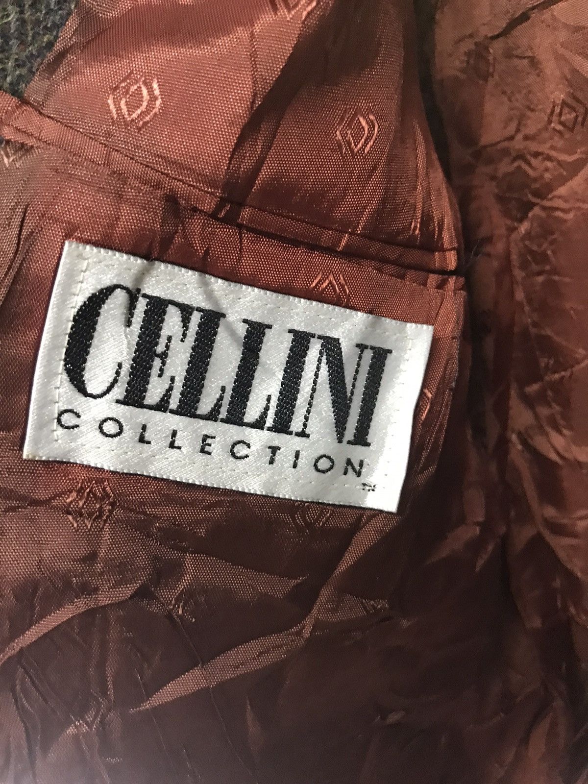 Designer × Vintage Cellini collection wool blazer coat made in usa Size 44L - 3 Thumbnail