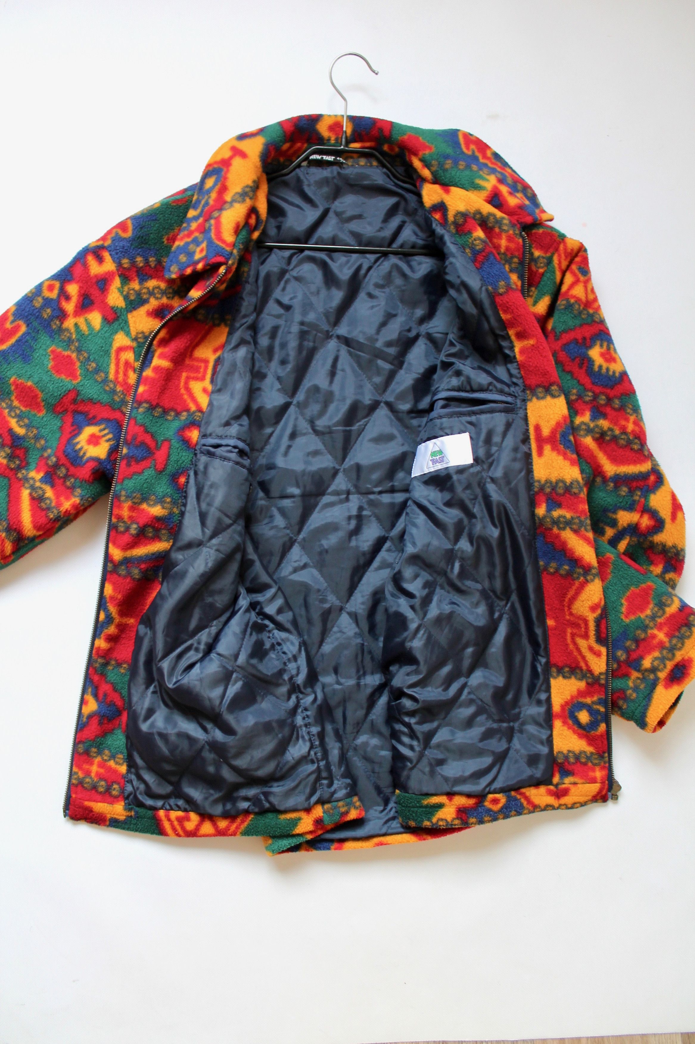 Vintage 90's Aztec Print Fleece Navajo full Zip Jacket Retro Size US S / EU 44-46 / 1 - 10 Thumbnail