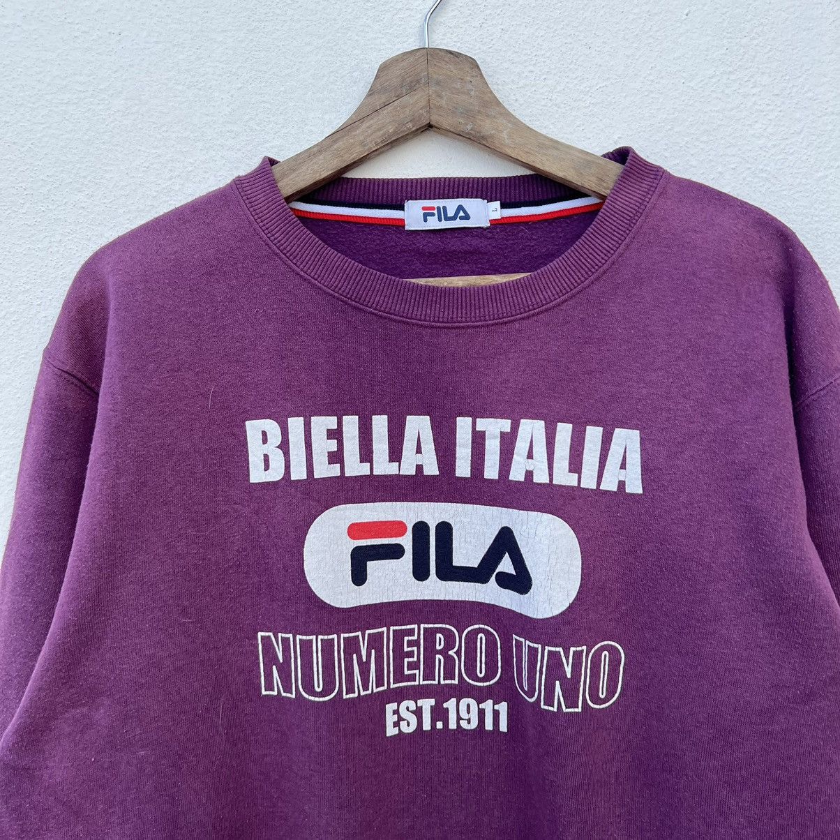 Japanese Brand VINTAGE FILA BIELLA ITALIA BIG LOGO SWEATSHIRT Size US L / EU 52-54 / 3 - 3 Thumbnail