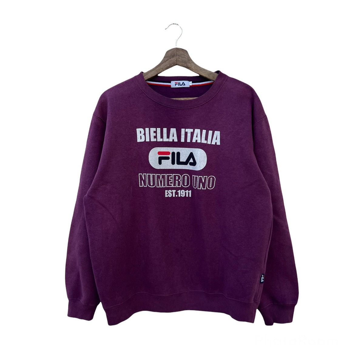 VINTAGE FILA BIELLA ITALIA BIG LOGO SWEATSHIRT