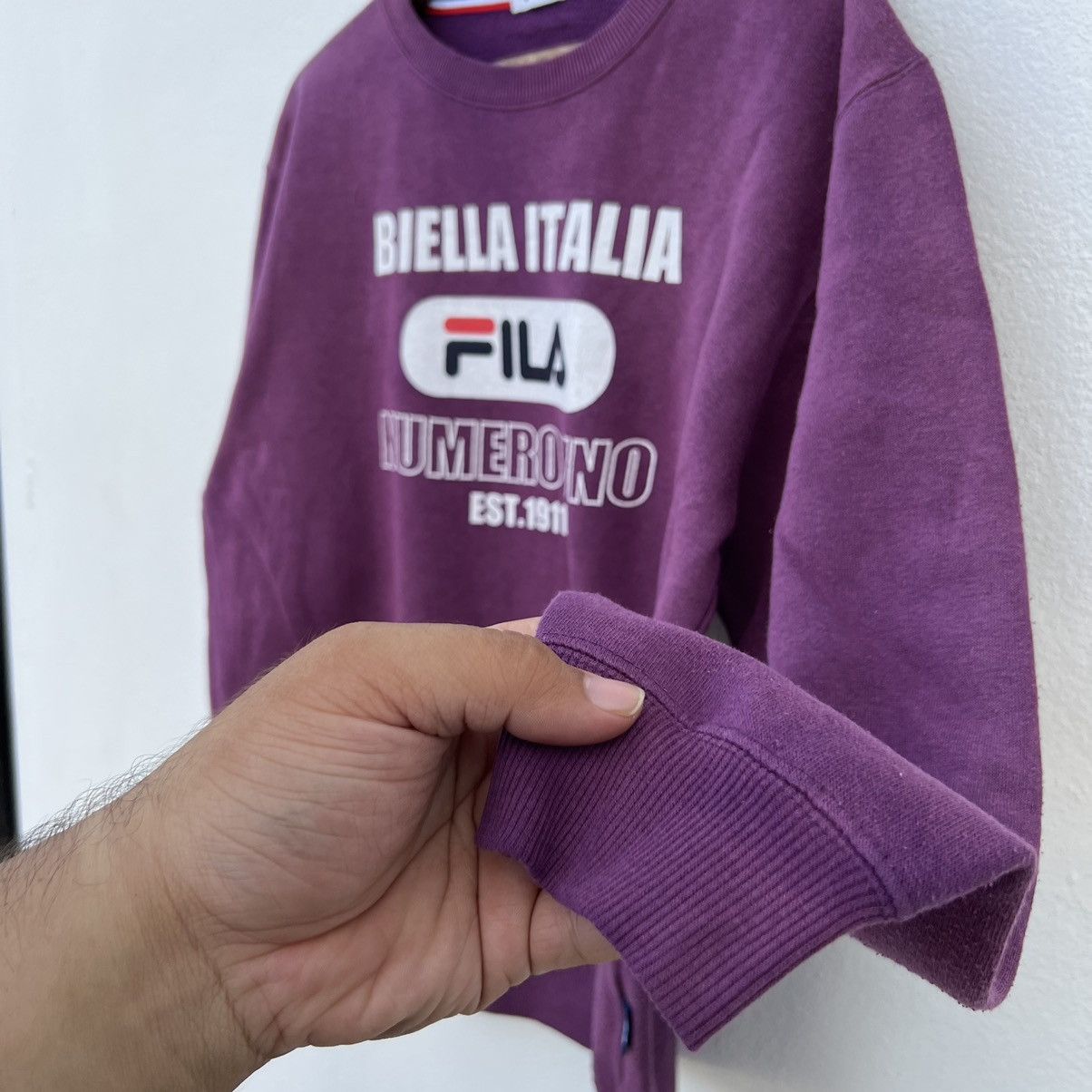 Japanese Brand VINTAGE FILA BIELLA ITALIA BIG LOGO SWEATSHIRT Size US L / EU 52-54 / 3 - 6 Thumbnail