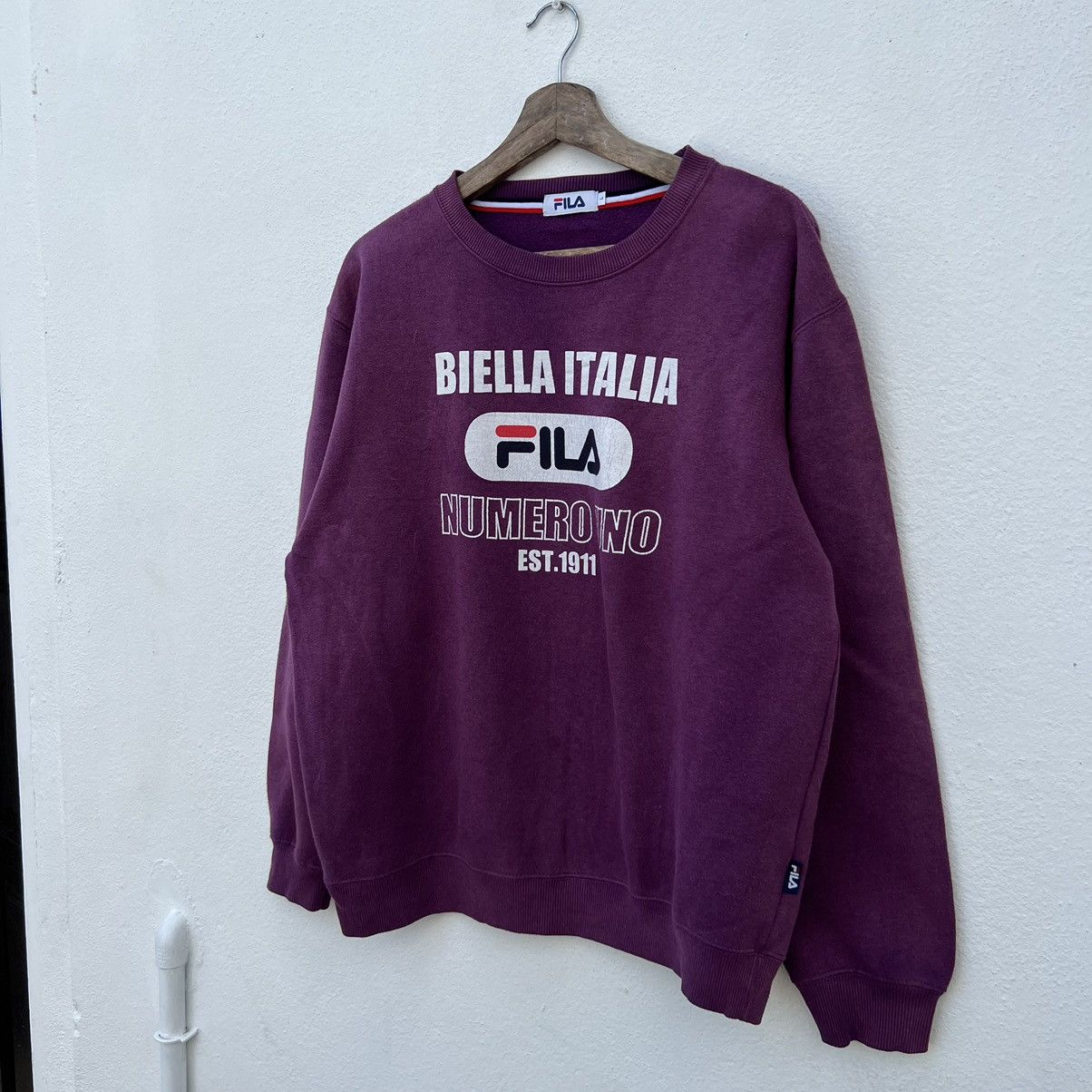 Japanese Brand VINTAGE FILA BIELLA ITALIA BIG LOGO SWEATSHIRT Size US L / EU 52-54 / 3 - 2 Thumbnail