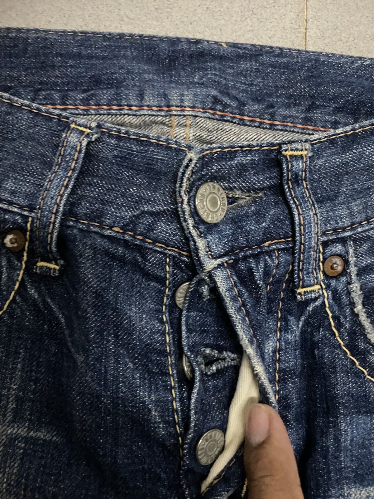 OMNIGOD × Vintage Vintage Omnigod Japan Made Distress Denim Jeans Size US 31 - 4 Thumbnail