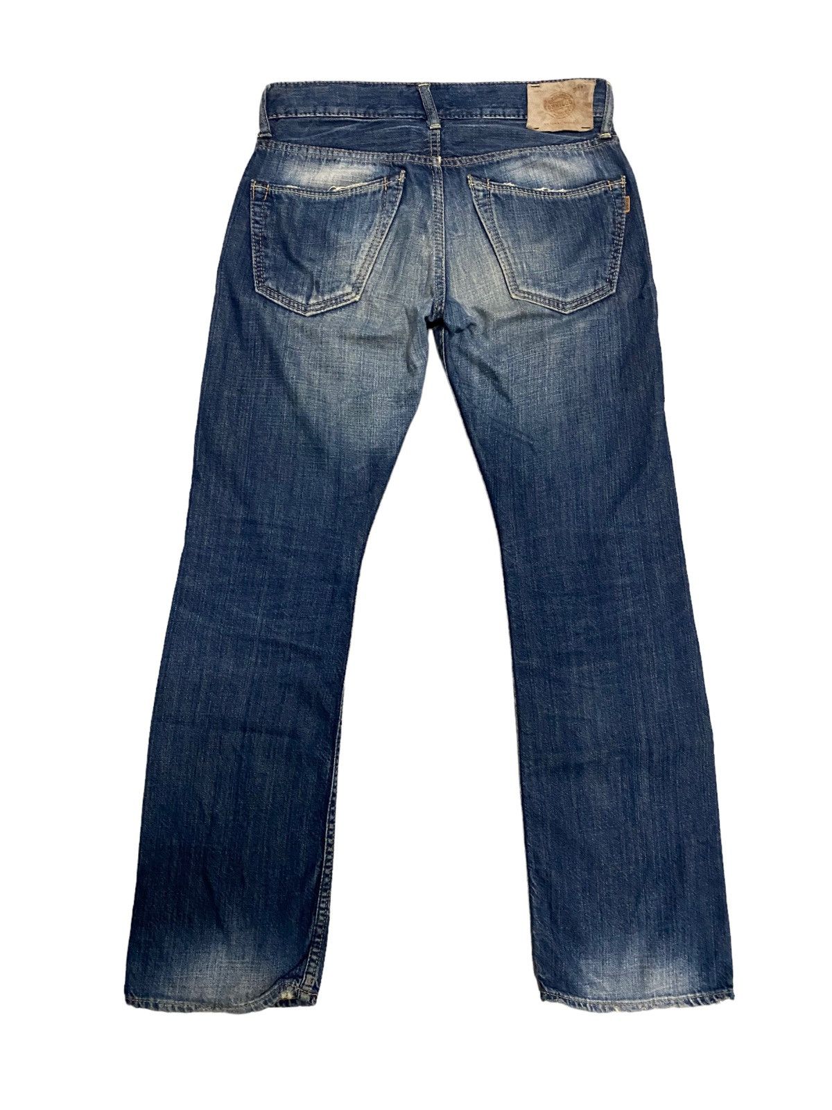 image of Distressed Denim x Omnigod Vintage Omnigod Japan Made Distress Denim Jeans in Blue, Men's (Size 31)