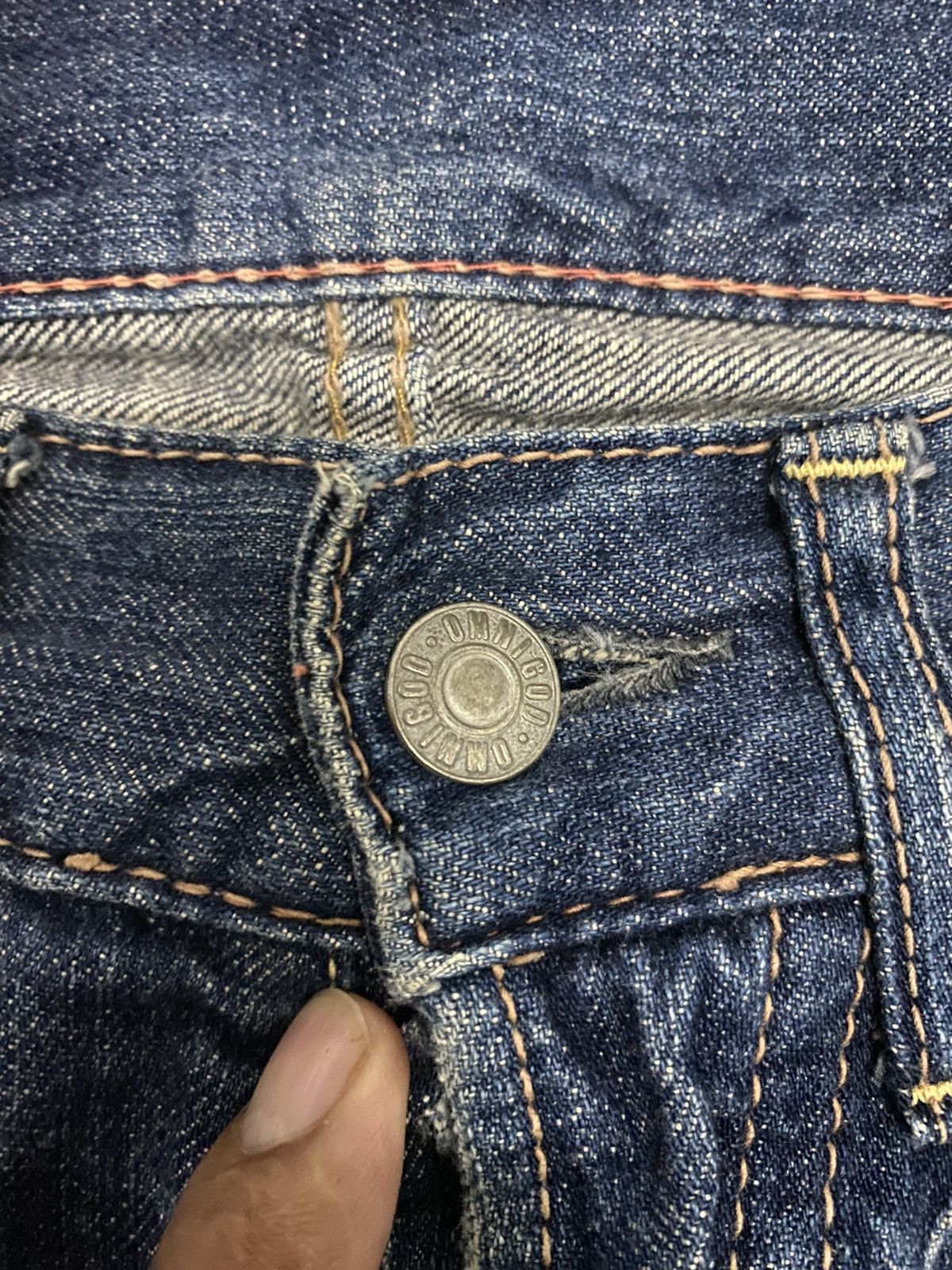 OMNIGOD × Vintage Vintage Omnigod Japan Made Distress Denim Jeans Size US 31 - 5 Thumbnail