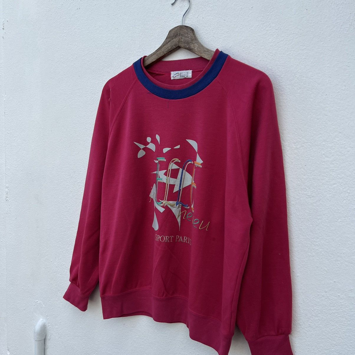 Japanese Brand VINTAGE ELLE NEVEU PARIS SWEATSHIRT BIG LOGO Size US M / EU 48-50 / 2 - 2 Thumbnail