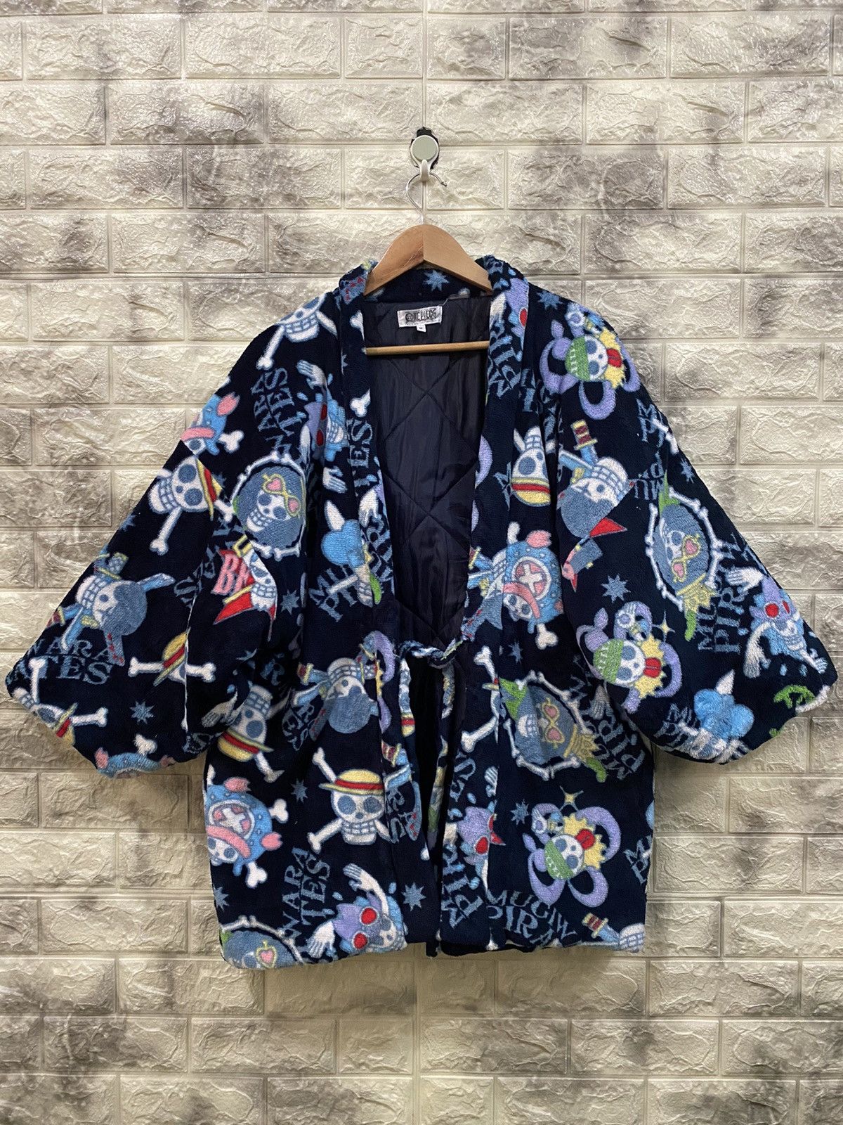 Cartoon Network × One Piece × Vintage Vintage One Piece Flee Kimono Jacket Size US M / EU 48-50 / 2 - 1 Thumbnail