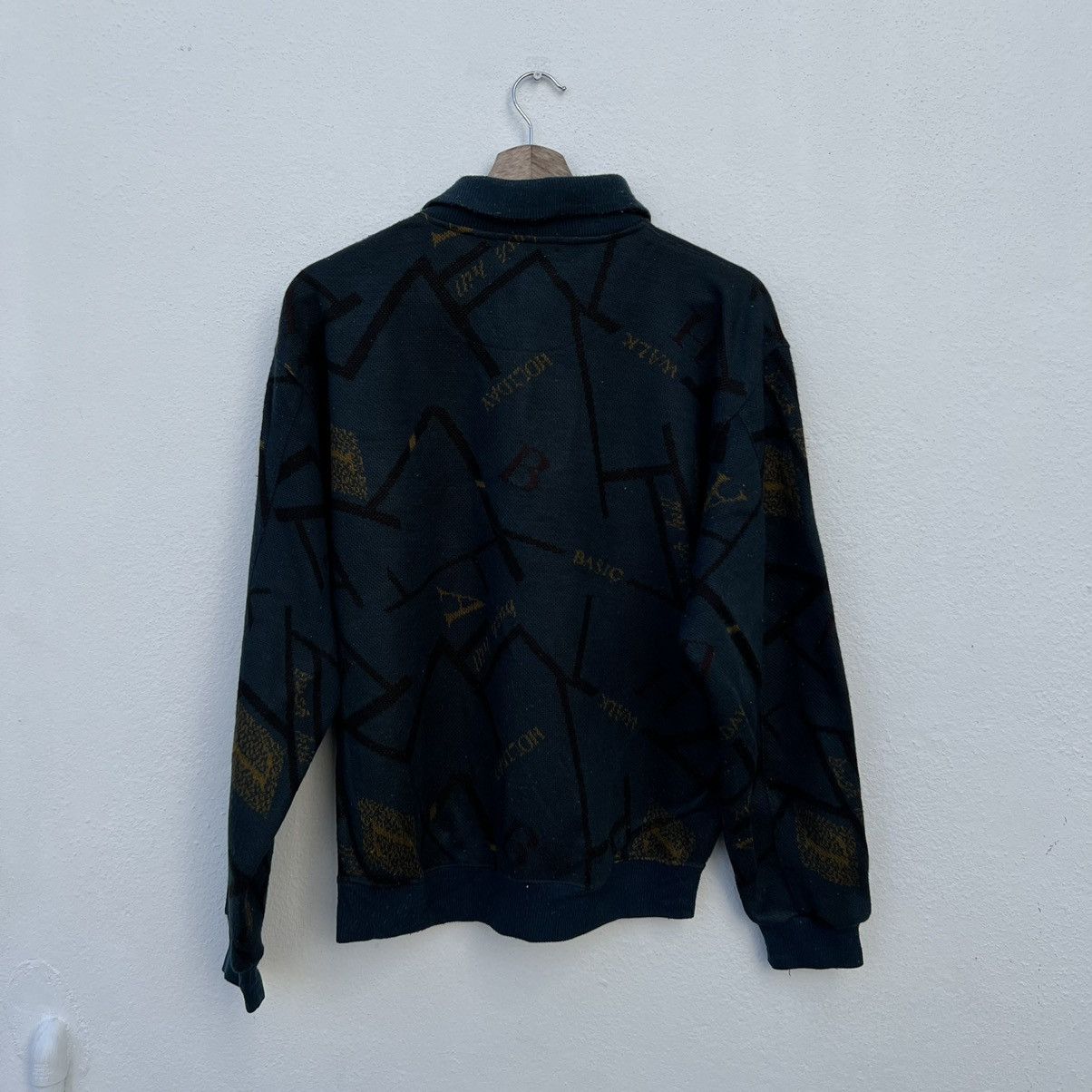 Japanese Brand VINTAGE COLLAR SWEATSHIRT BUSHHILL PATTERNED DESIGN BIG LOGO Size US M / EU 48-50 / 2 - 7 Thumbnail