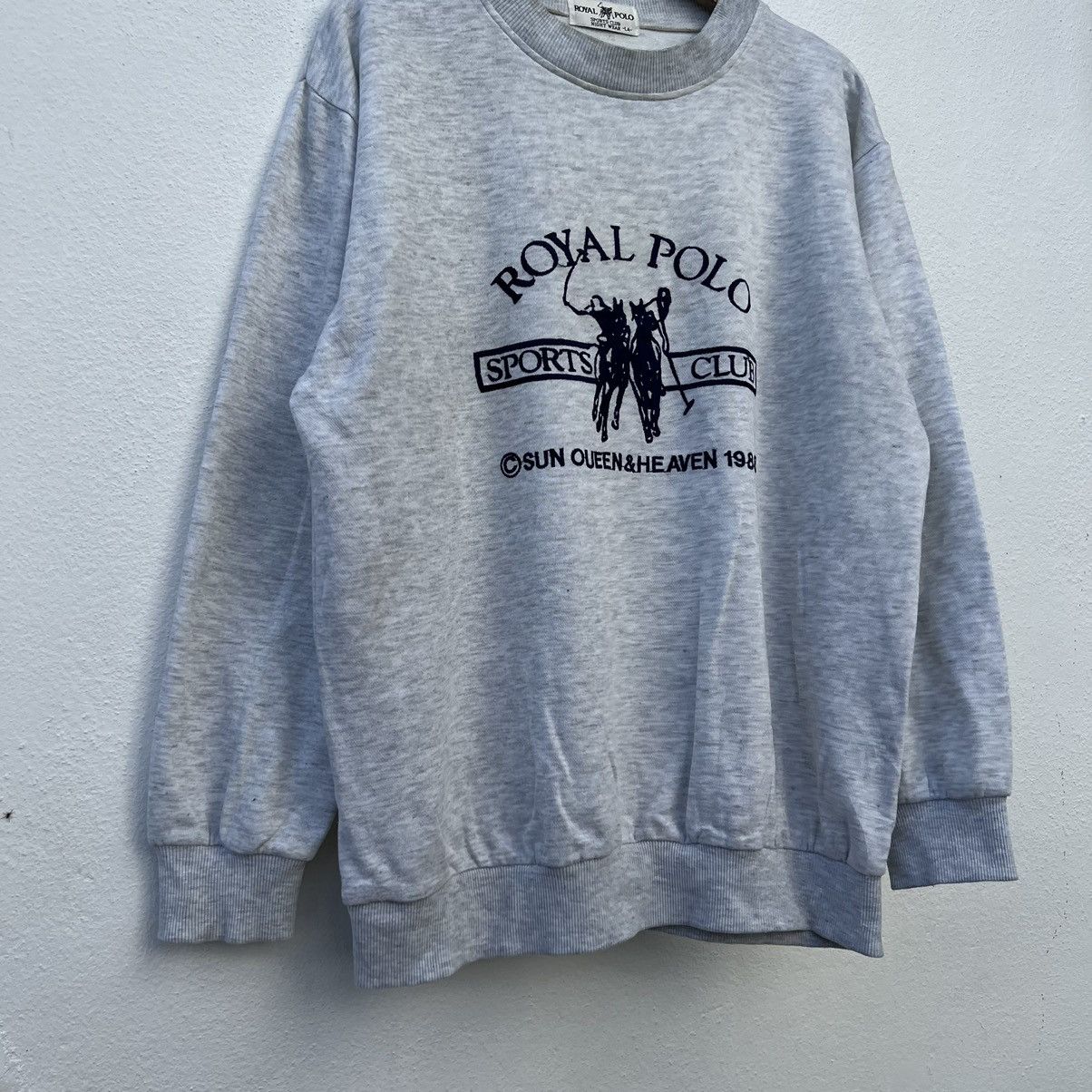 Japanese Brand ROYAL POLO SPORTS CLUB BIG LOGO EMBROIDERY SWEATSHIRT Size US L / EU 52-54 / 3 - 4 Thumbnail