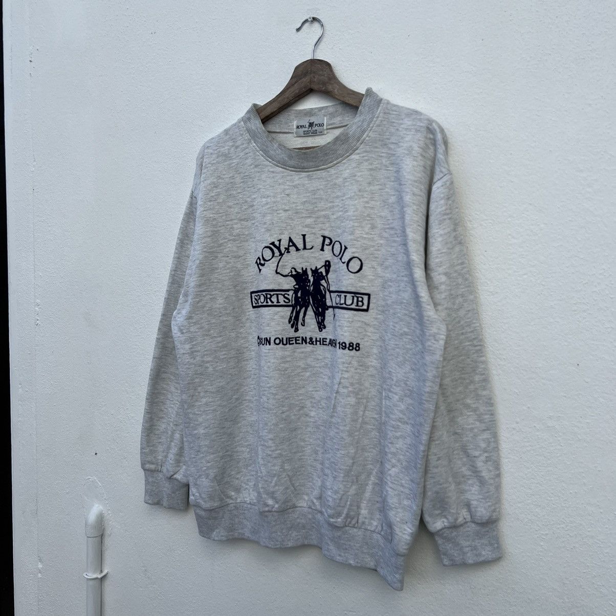 Japanese Brand ROYAL POLO SPORTS CLUB BIG LOGO EMBROIDERY SWEATSHIRT Size US L / EU 52-54 / 3 - 2 Thumbnail