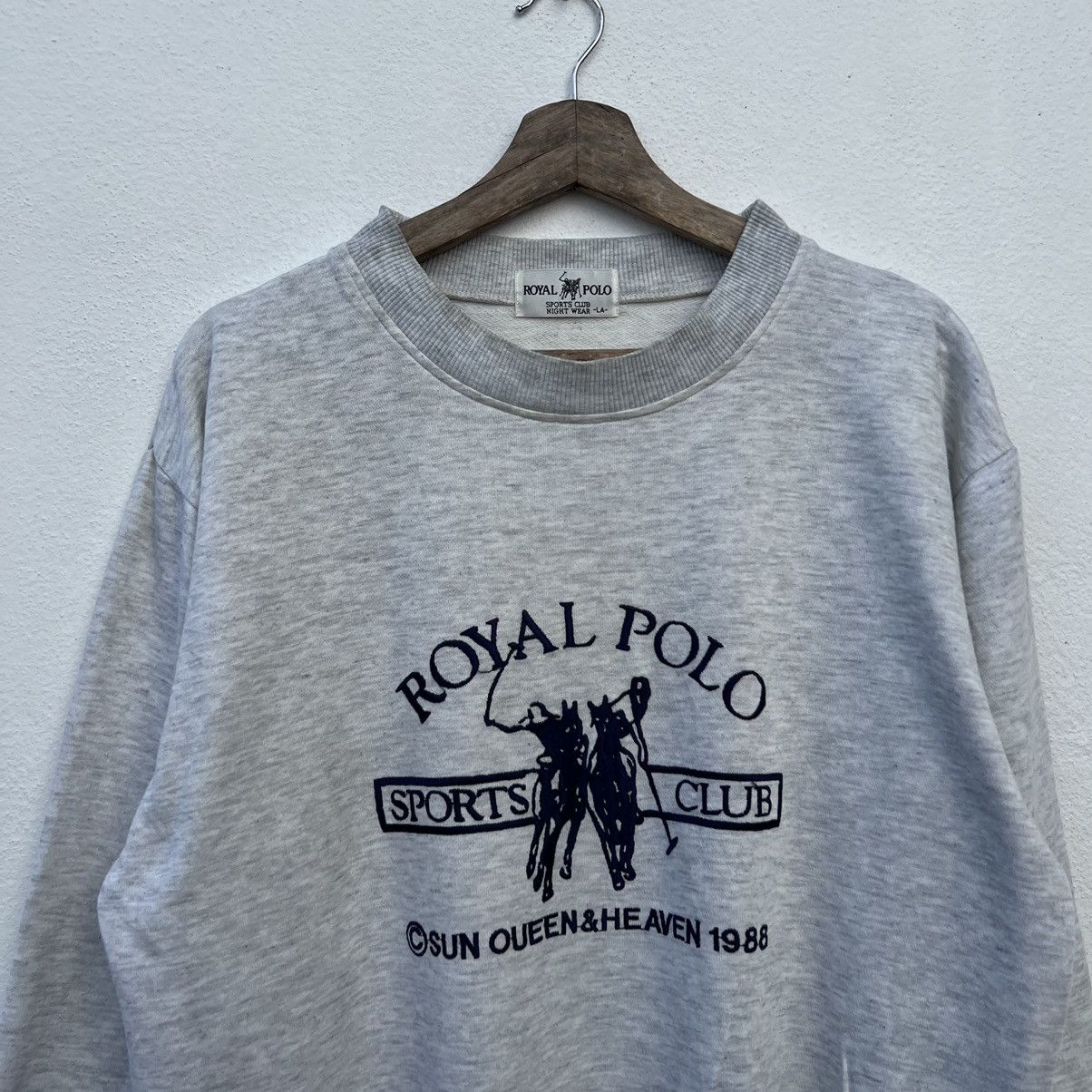 Japanese Brand ROYAL POLO SPORTS CLUB BIG LOGO EMBROIDERY SWEATSHIRT Size US L / EU 52-54 / 3 - 3 Thumbnail