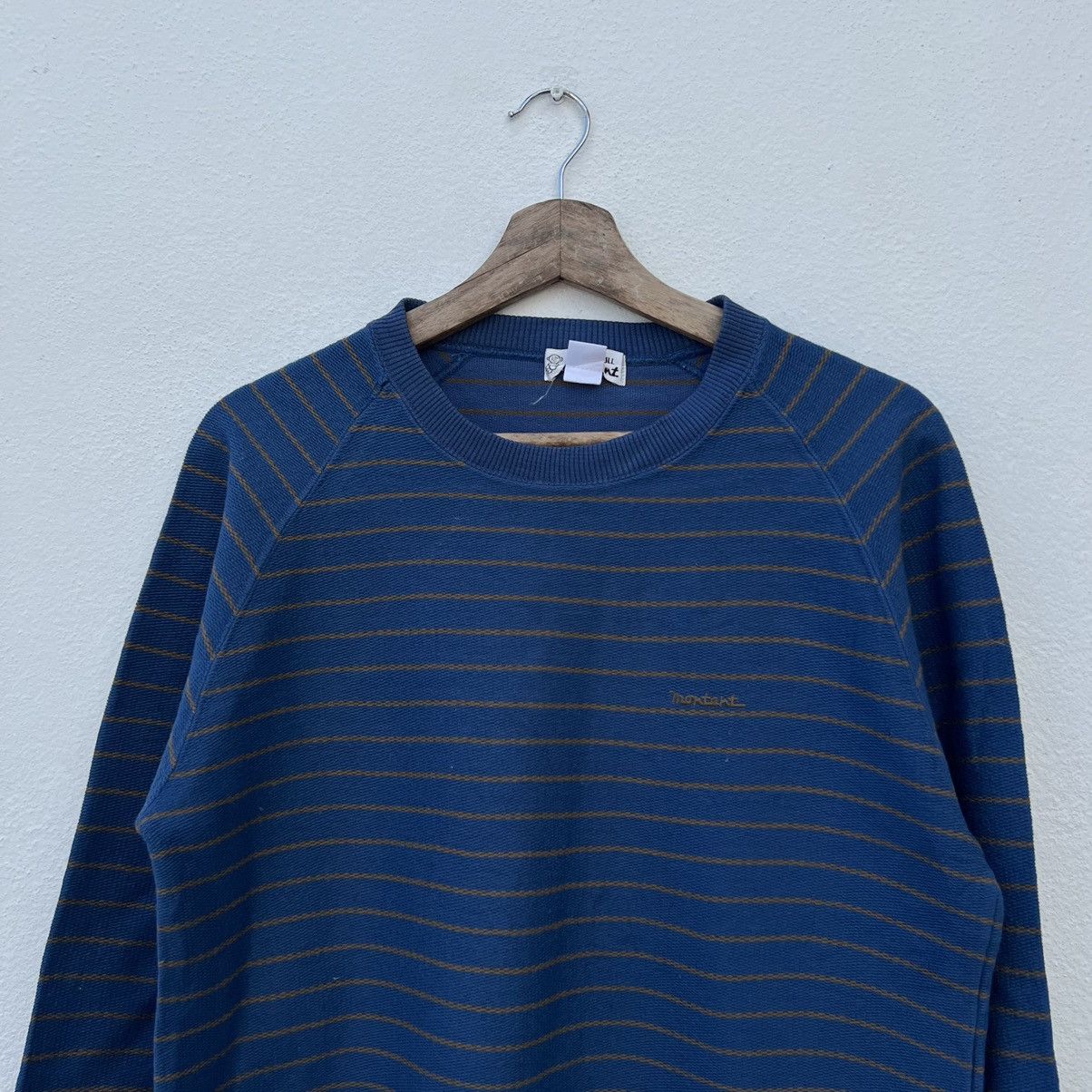 Japanese Brand VINTAGE MONTANT STRIPE SWEATSHIRT RARE STYLE Size US M / EU 48-50 / 2 - 5 Thumbnail