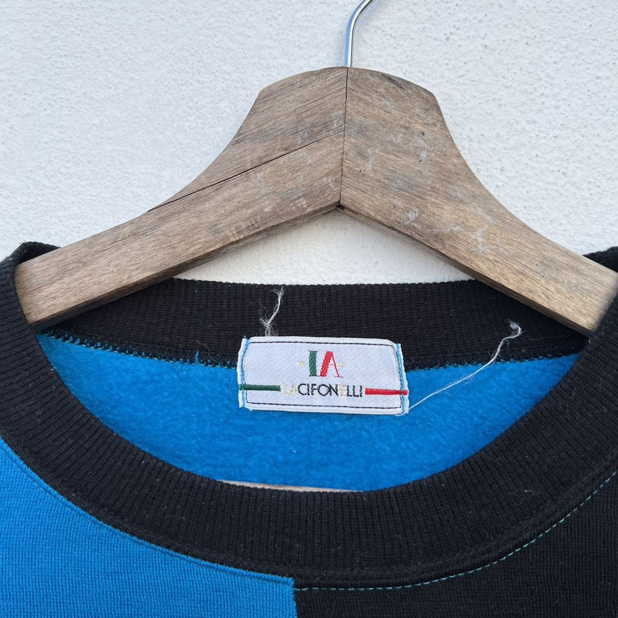 Japanese Brand VINTAGE LACIFONELLI PATCHWORK DESIGN SWEATSHIRT BIG LOGO Size US M / EU 48-50 / 2 - 8 Thumbnail