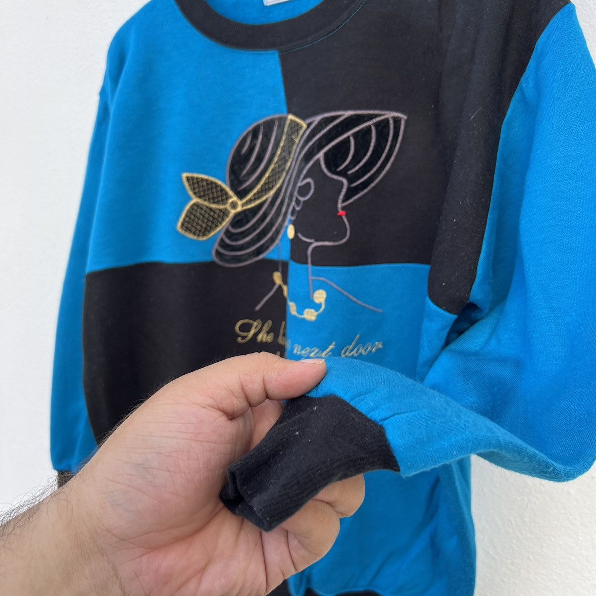 Japanese Brand VINTAGE LACIFONELLI PATCHWORK DESIGN SWEATSHIRT BIG LOGO Size US M / EU 48-50 / 2 - 6 Thumbnail