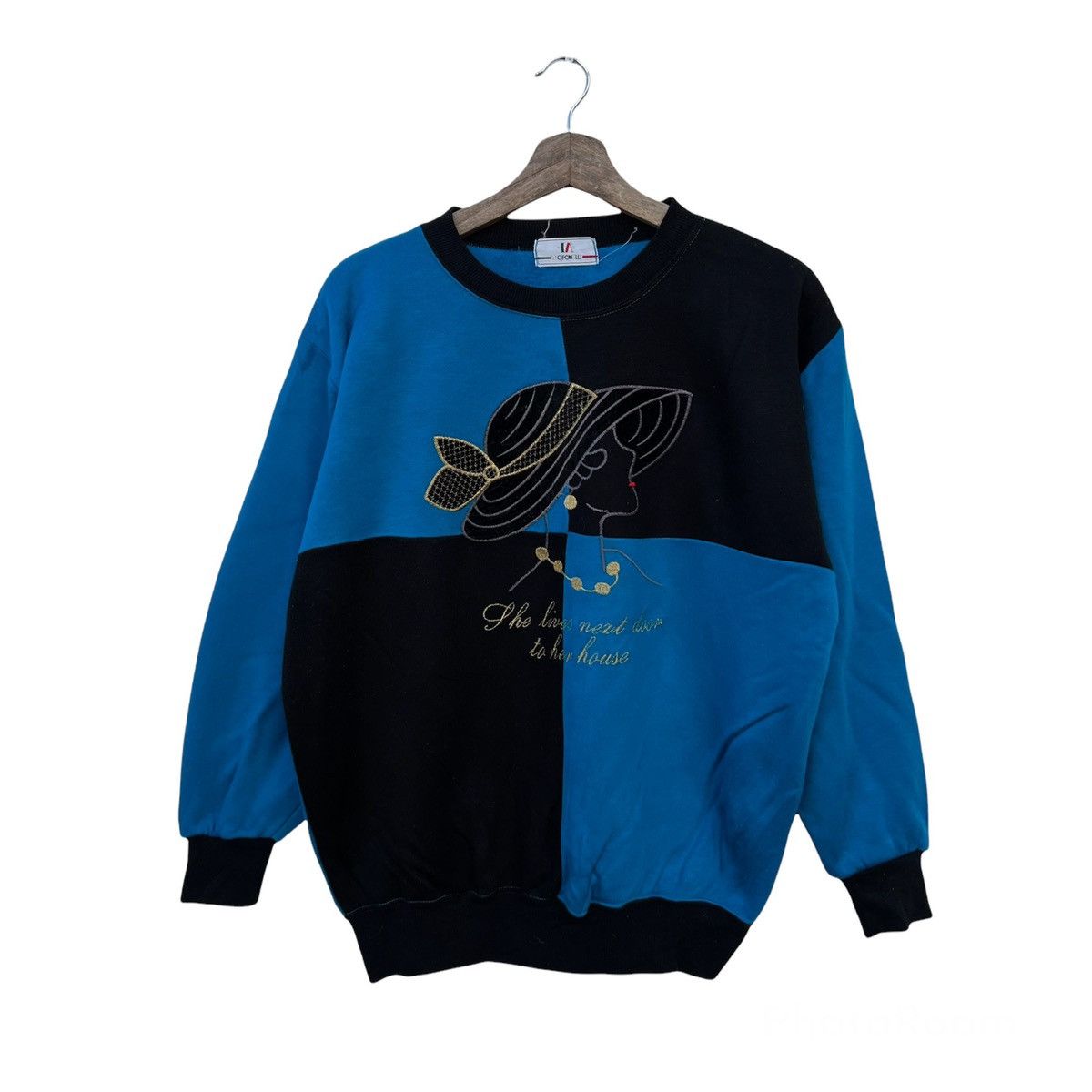 Japanese Brand VINTAGE LACIFONELLI PATCHWORK DESIGN SWEATSHIRT BIG LOGO Size US M / EU 48-50 / 2 - 1 Thumbnail