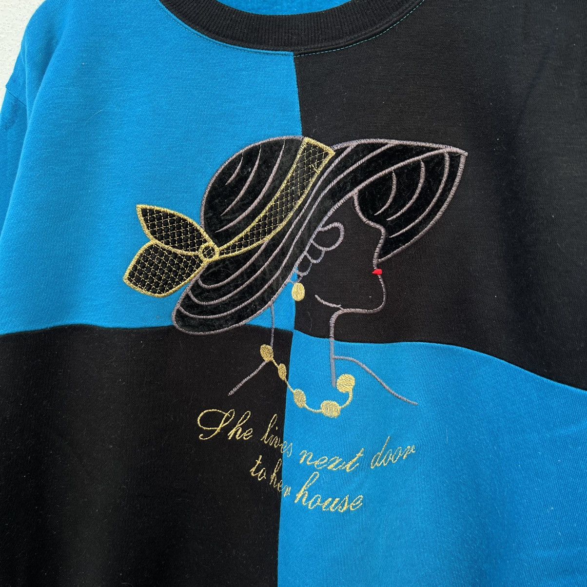 Japanese Brand VINTAGE LACIFONELLI PATCHWORK DESIGN SWEATSHIRT BIG LOGO Size US M / EU 48-50 / 2 - 5 Thumbnail