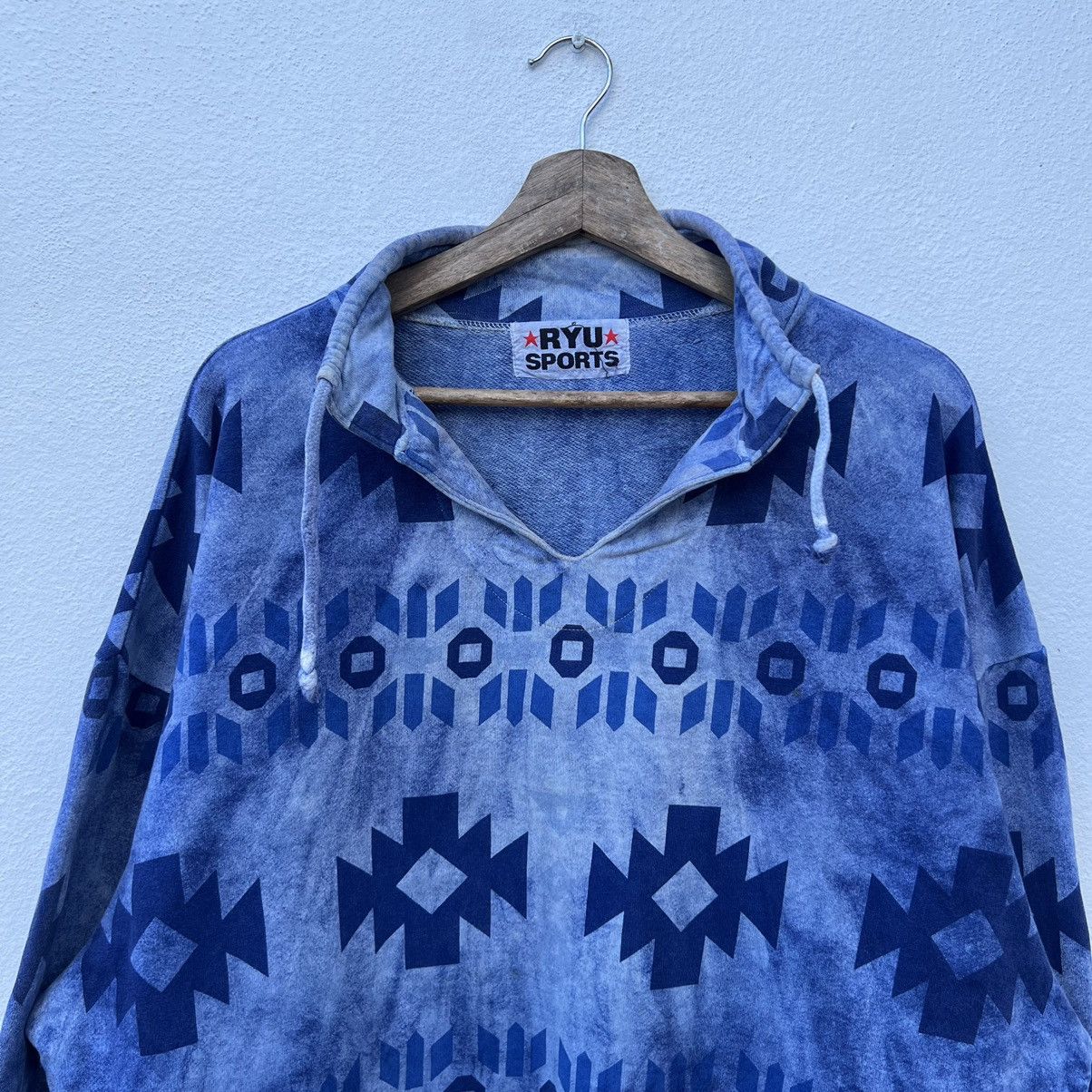 Japanese Brand VINTAGE RYU SPORTS SWEATSHIRT NAVAJO DESIGN FULL PRINT Size US L / EU 52-54 / 3 - 3 Thumbnail