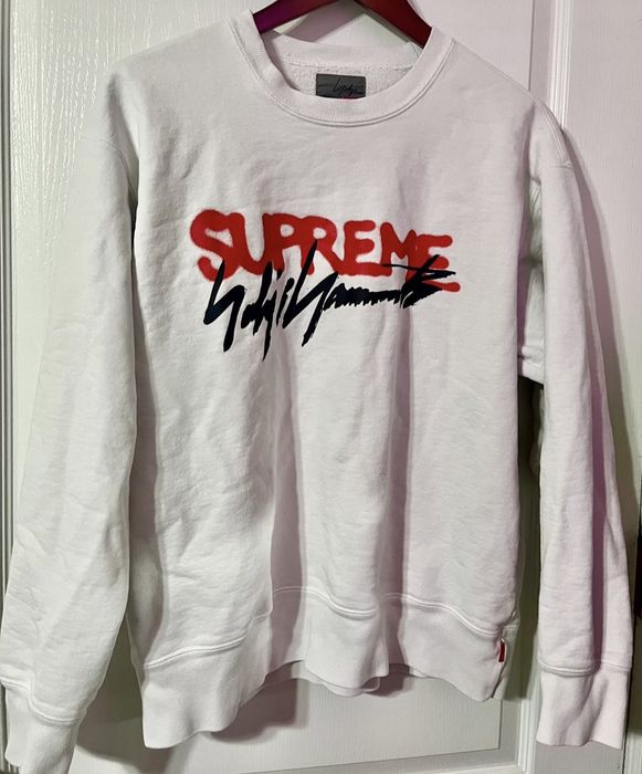 Supreme Supreme Yohji Yamamoto White Logo Crewneck Sweatshirt