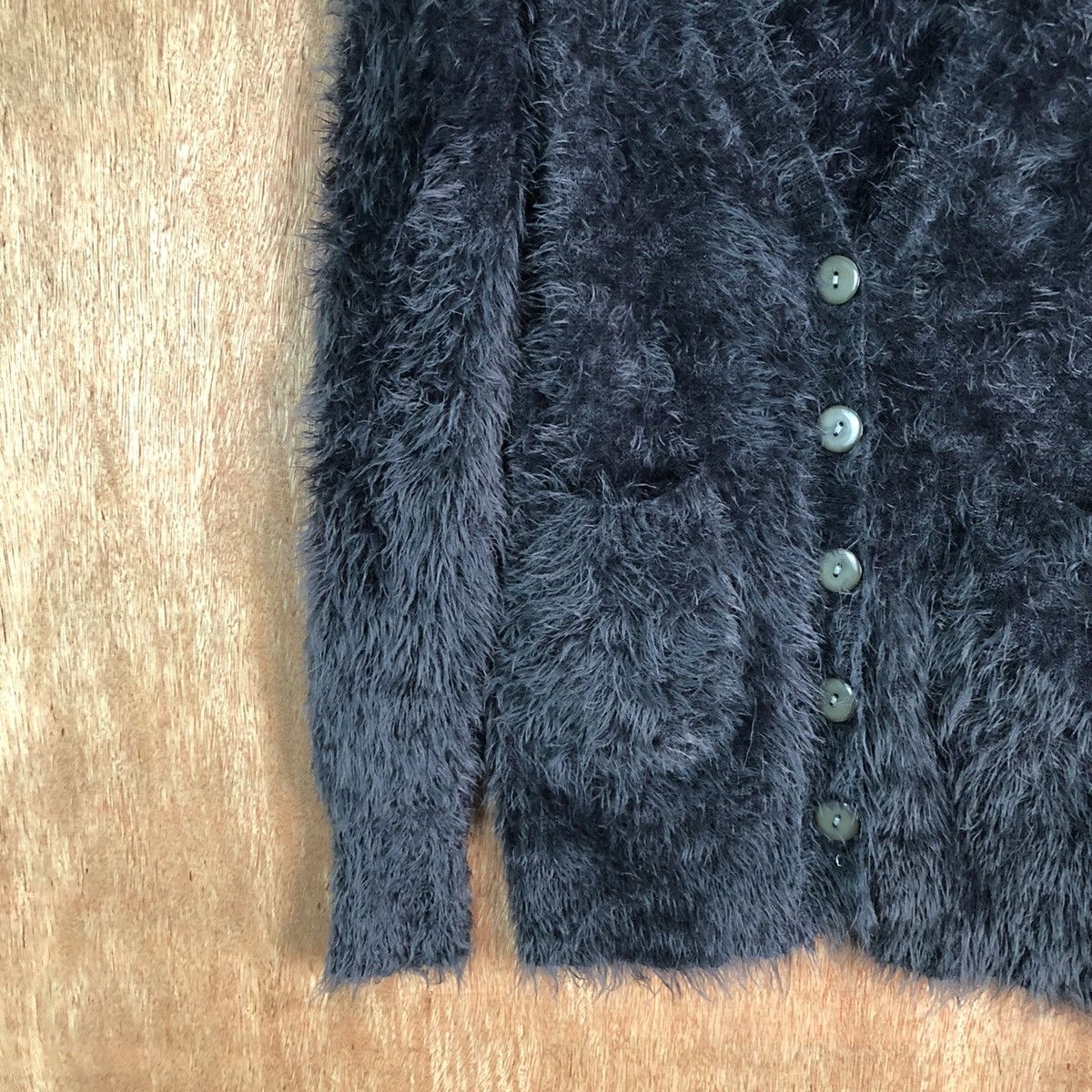 Homespun Knitwear Jades cardigan Shag Shaggy Fur Mohair Cardigan #6504DL Size M / US 6-8 / IT 42-44 - 4 Thumbnail