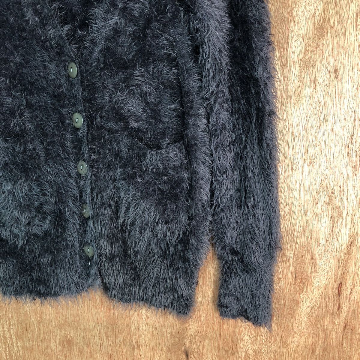 Homespun Knitwear Jades cardigan Shag Shaggy Fur Mohair Cardigan #6504DL Size M / US 6-8 / IT 42-44 - 5 Thumbnail