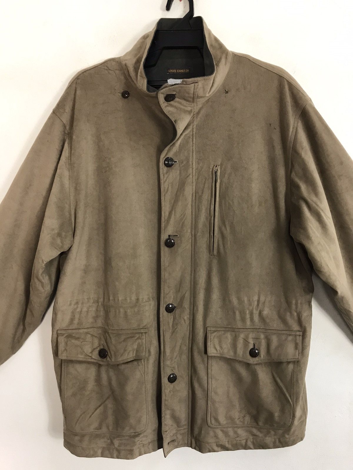 Japanese Brand × Vintage 90s Louis Chavlon Rich Life Suede Jacket Coat Safari Size US XL / EU 56 / 4 - 2 Thumbnail