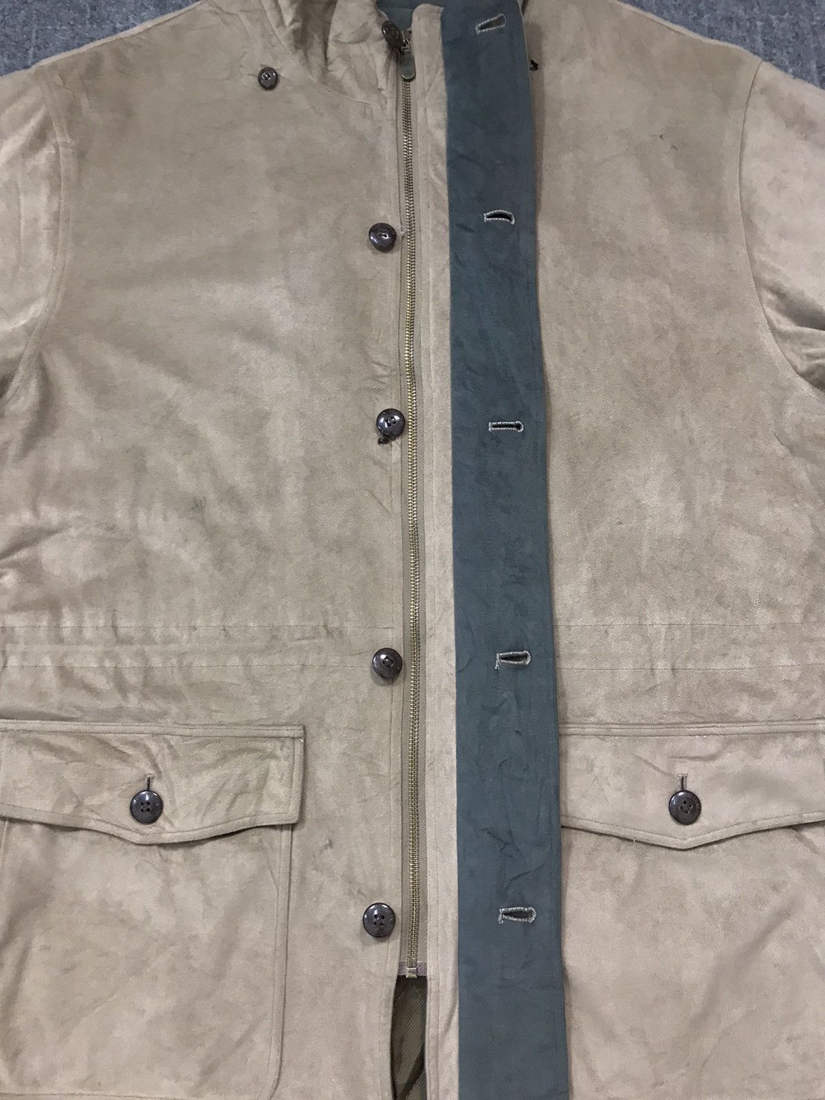 Japanese Brand × Vintage 90s Louis Chavlon Rich Life Suede Jacket Coat Safari Size US XL / EU 56 / 4 - 3 Thumbnail