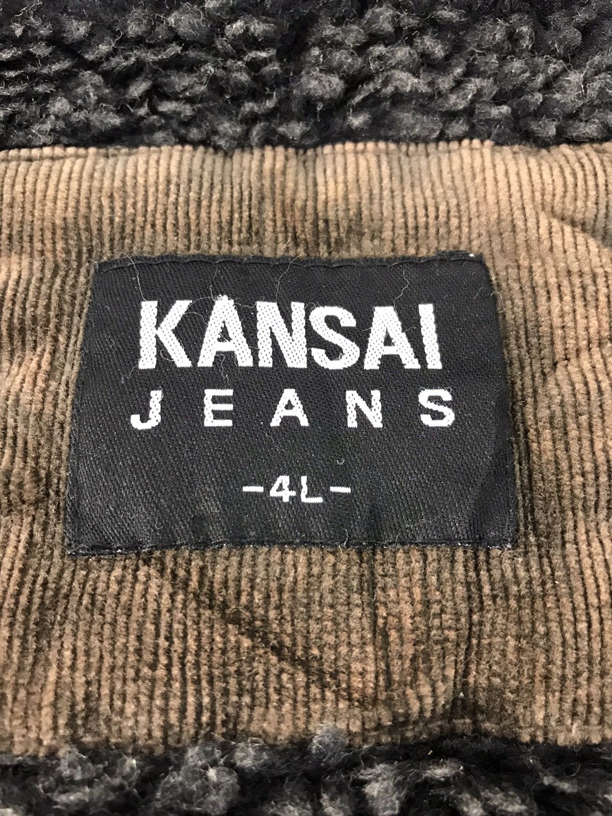 Japanese Brand × Kansai Yamamoto Kansai Jeans Kansai Yamamoto Corduroy Shearling Jacket Size US XXL / EU 58 / 5 - 6 Thumbnail