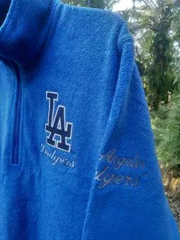 MLB × Uniqlo LA DODGERS HALF-ZIPPER FLEECE SWEATSHIRT Size US L / EU 52-54 / 3 - 4 Thumbnail