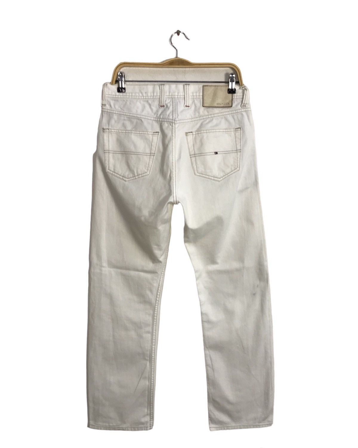 Tommy Hilfiger × Vintage Vintage Tommy Hilfiger Jeans White Colour Design Size US 31 - 2 Thumbnail