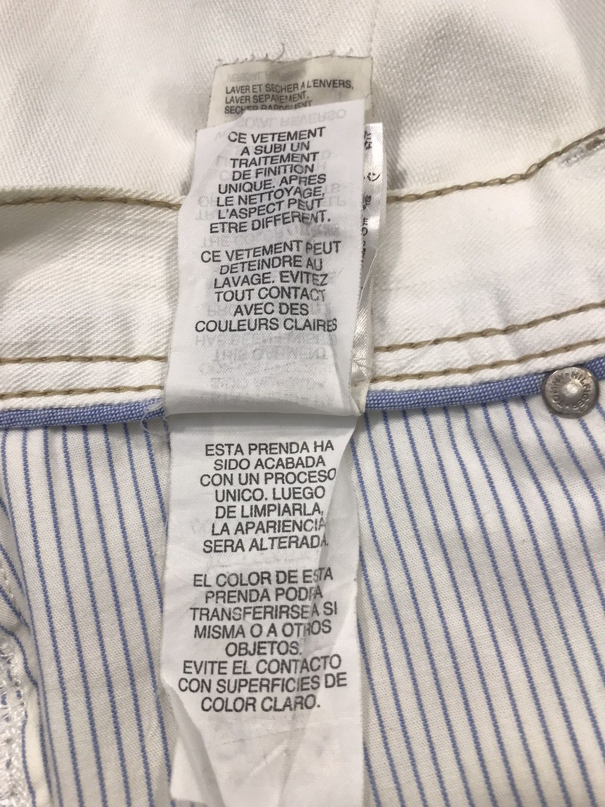 Tommy Hilfiger × Vintage Vintage Tommy Hilfiger Jeans White Colour Design Size US 31 - 20 Thumbnail