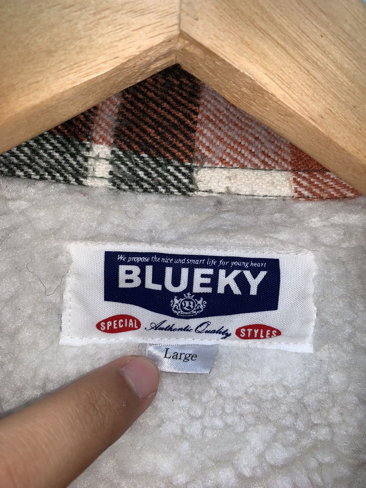 Vintage JapaneseBrand Blueky Sherpa Flannel Jacket