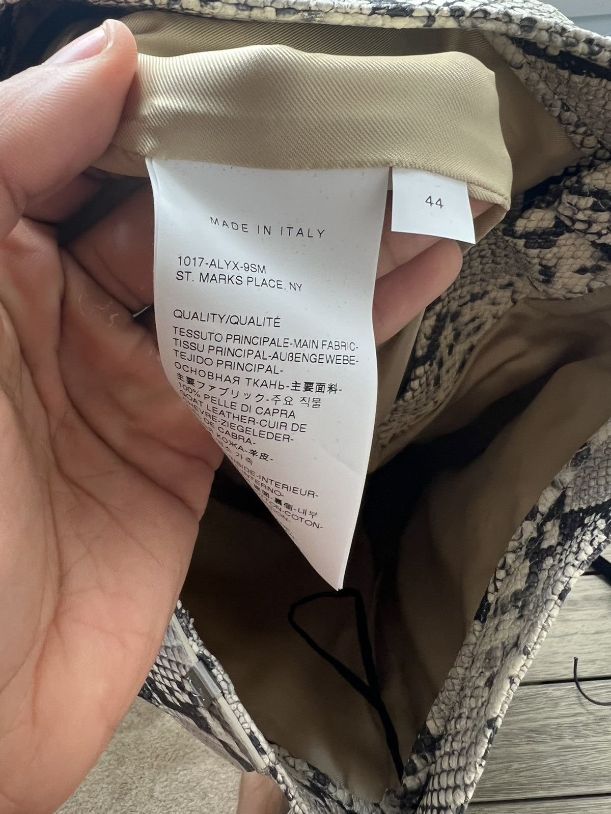 1017 ALYX 9SM 1017 ALYX 9SM Leather Python Pants FW19 RARE GRAIL Size US 30 / EU 46 - 17 Thumbnail