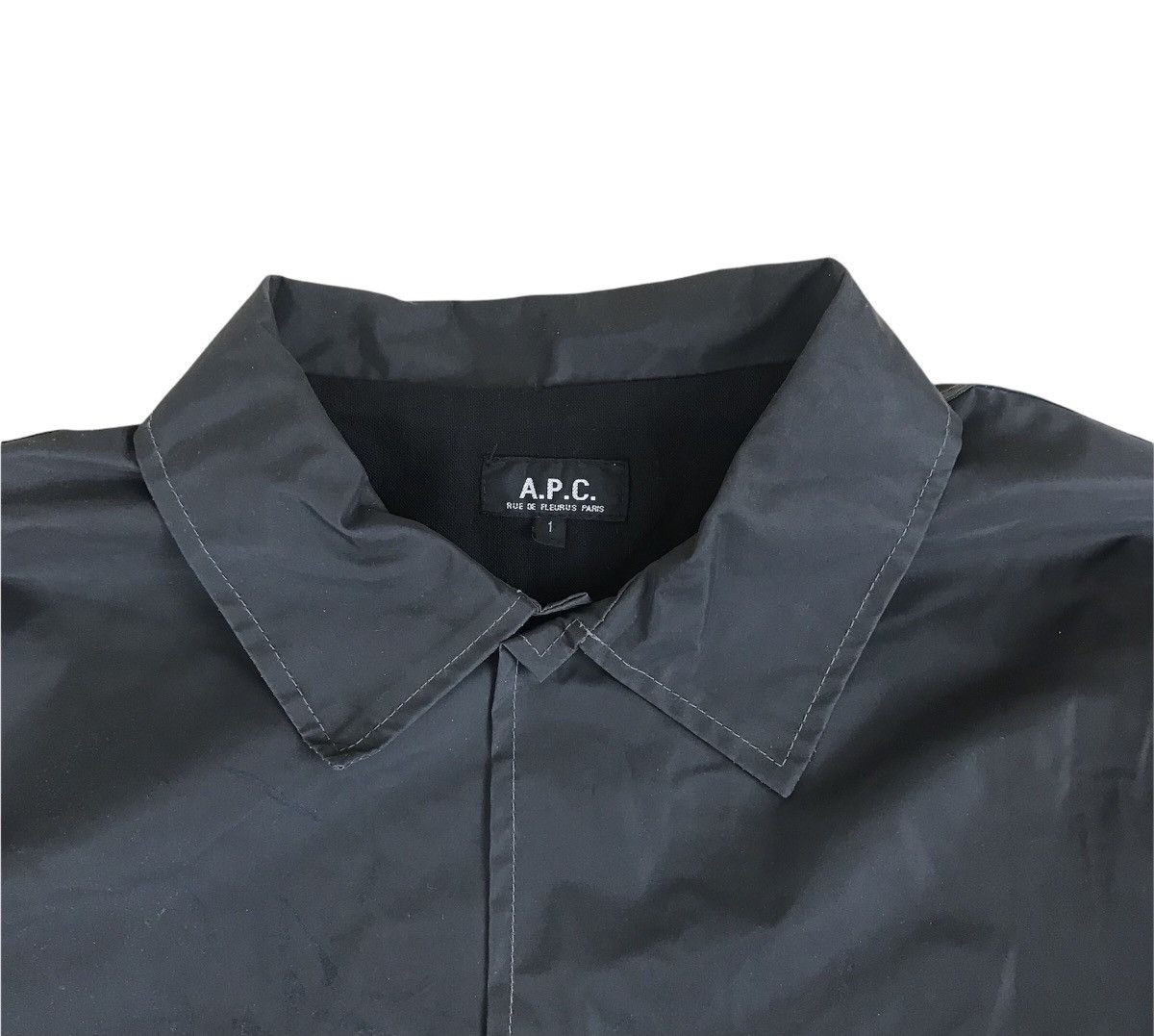 A.P.C. Vintage AW99 Archive “Rocksteady” Waxed Rubber Coach Jacket Size US L / EU 52-54 / 3 - 3 Thumbnail