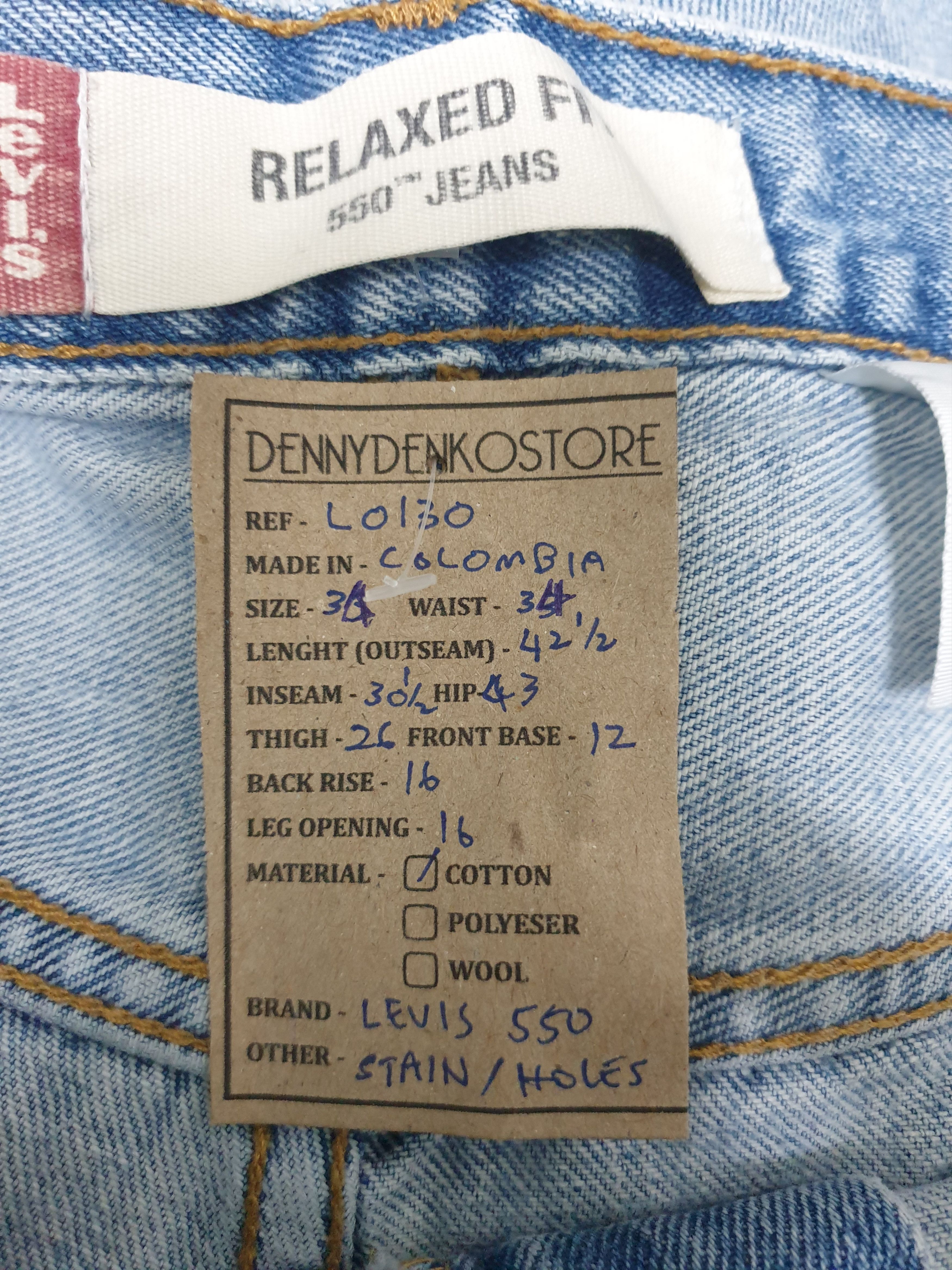 Levi's Vintage Clothing LEVIS 550 Rusty Faded Distressed Size 34X30.5 Jeans L0130 Size US 34 / EU 50 - 13 Thumbnail