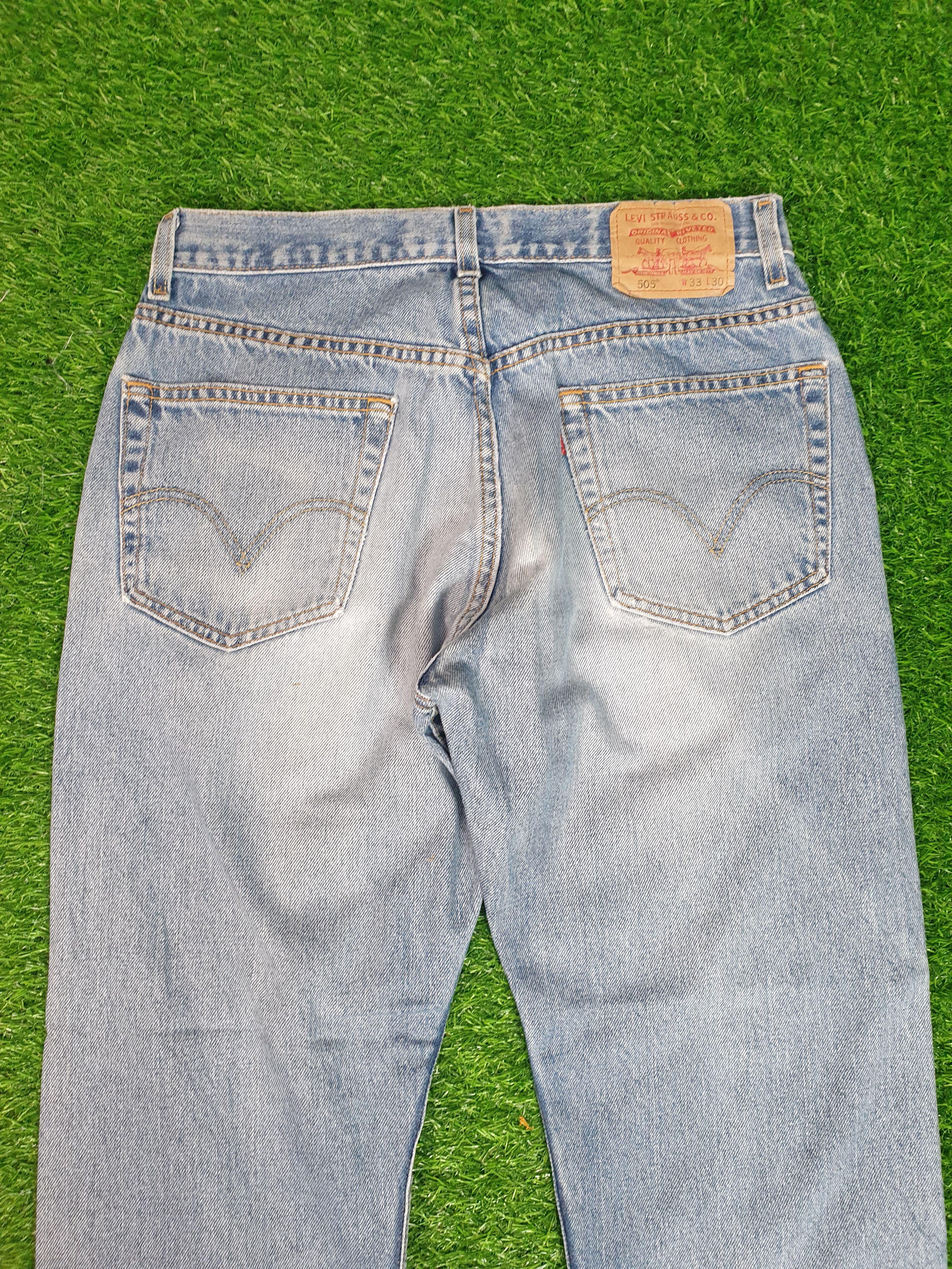 Levi's Vintage Clothing LEVIS 505 Light Wash Faded Distressed 33X29 Jeans L0160 Size US 33 - 4 Thumbnail