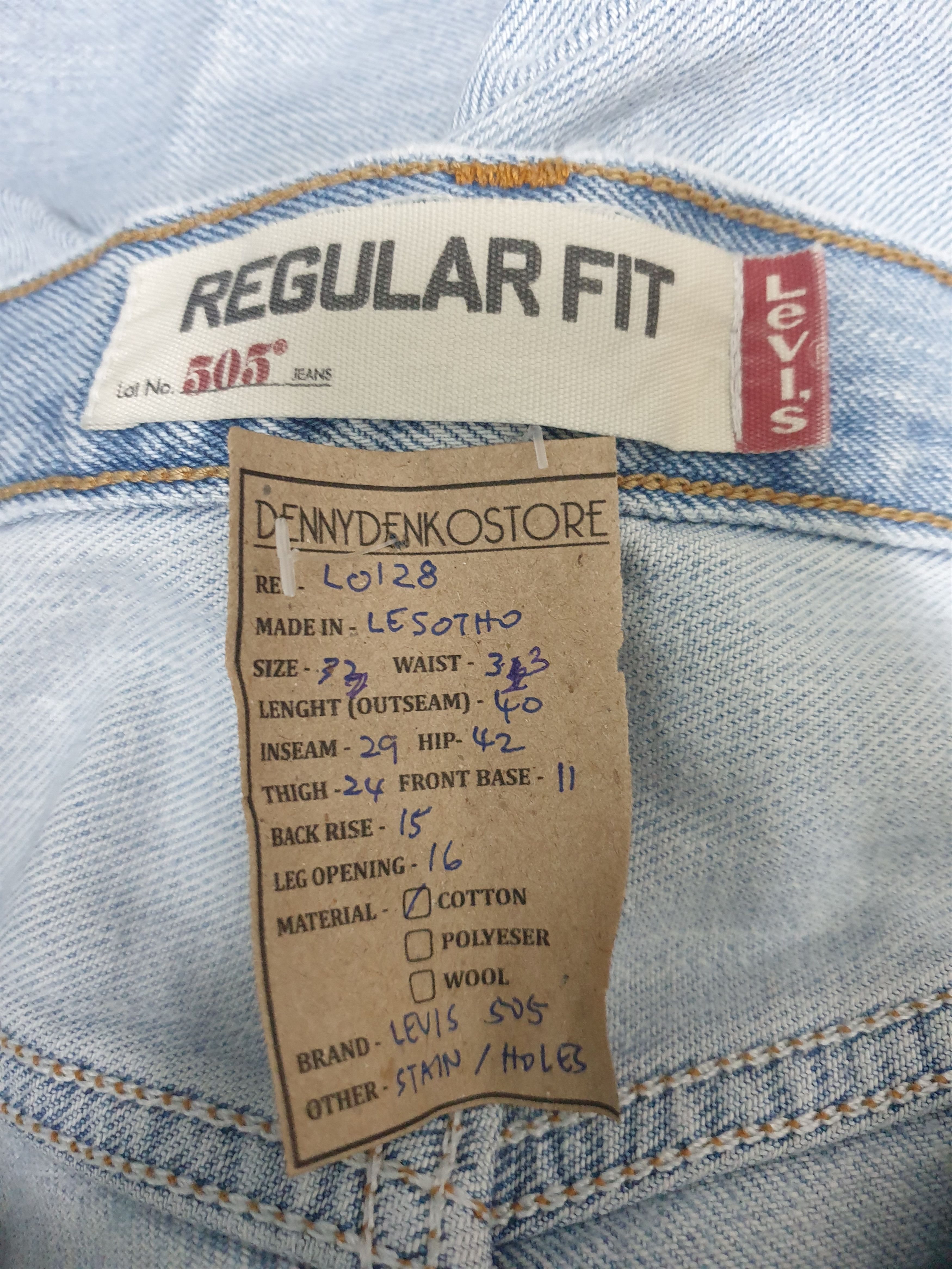 Levi's Vintage Clothing LEVIS 505 Sun Faded Distressed Size 33X29 Jeans L0128 Size US 33 - 13 Thumbnail