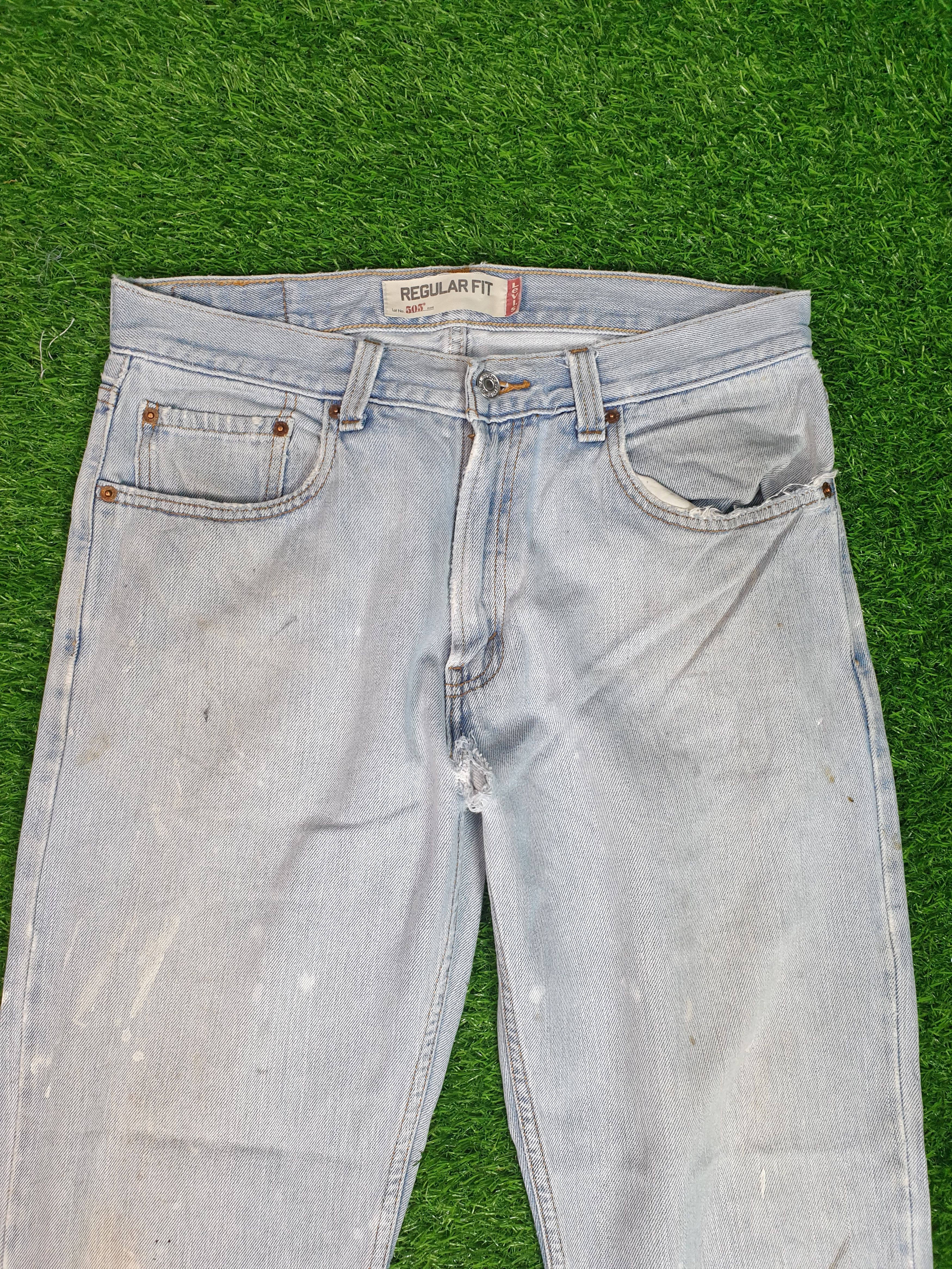 Levi's Vintage Clothing LEVIS 505 Sun Faded Distressed Size 33X29 Jeans L0128 Size US 33 - 5 Thumbnail