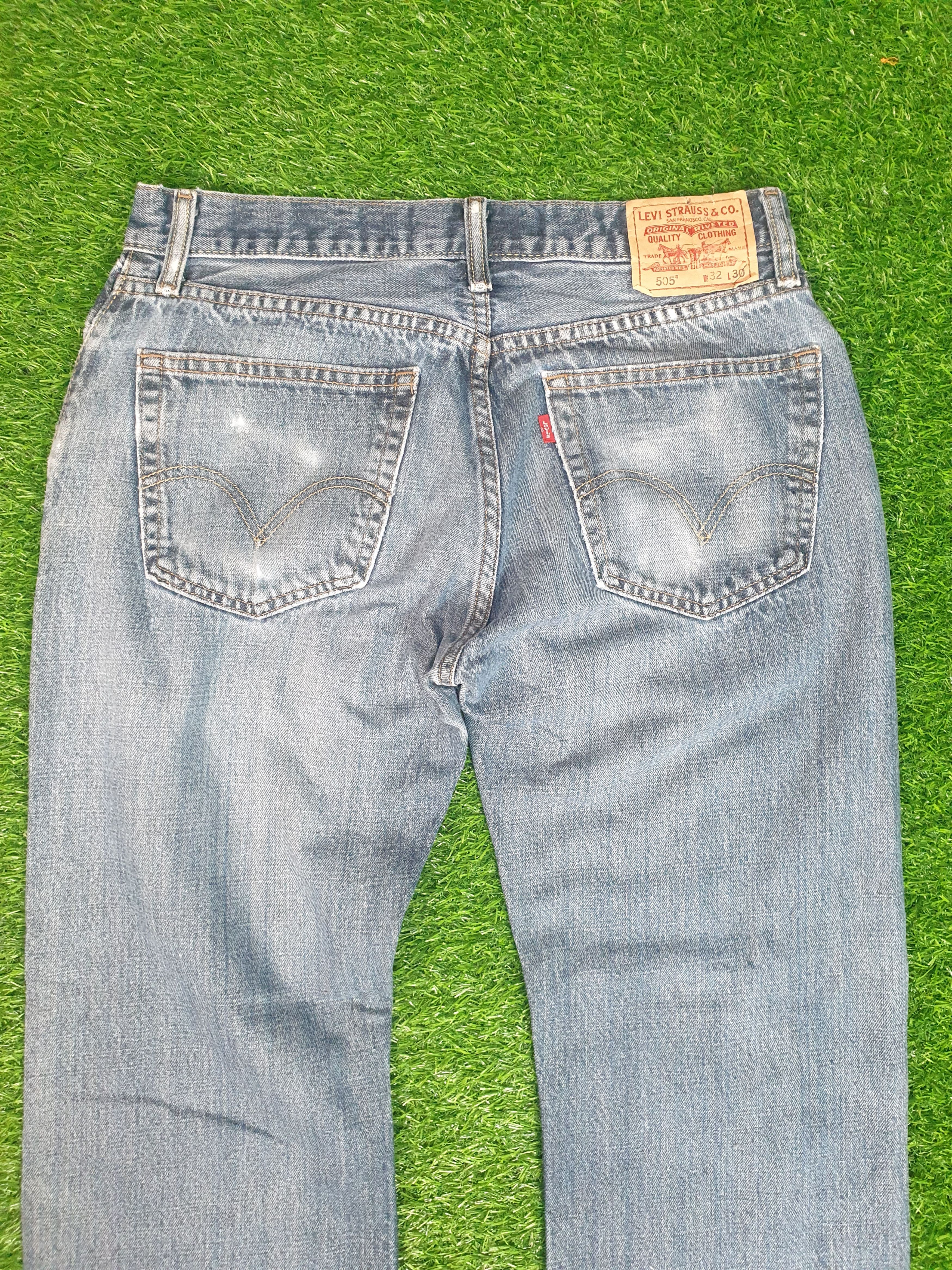 Levi's Vintage Clothing LEVIS 505 Medium Wash Distressed Size 32X29 Jeans L0175 Size US 32 / EU 48 - 4 Thumbnail