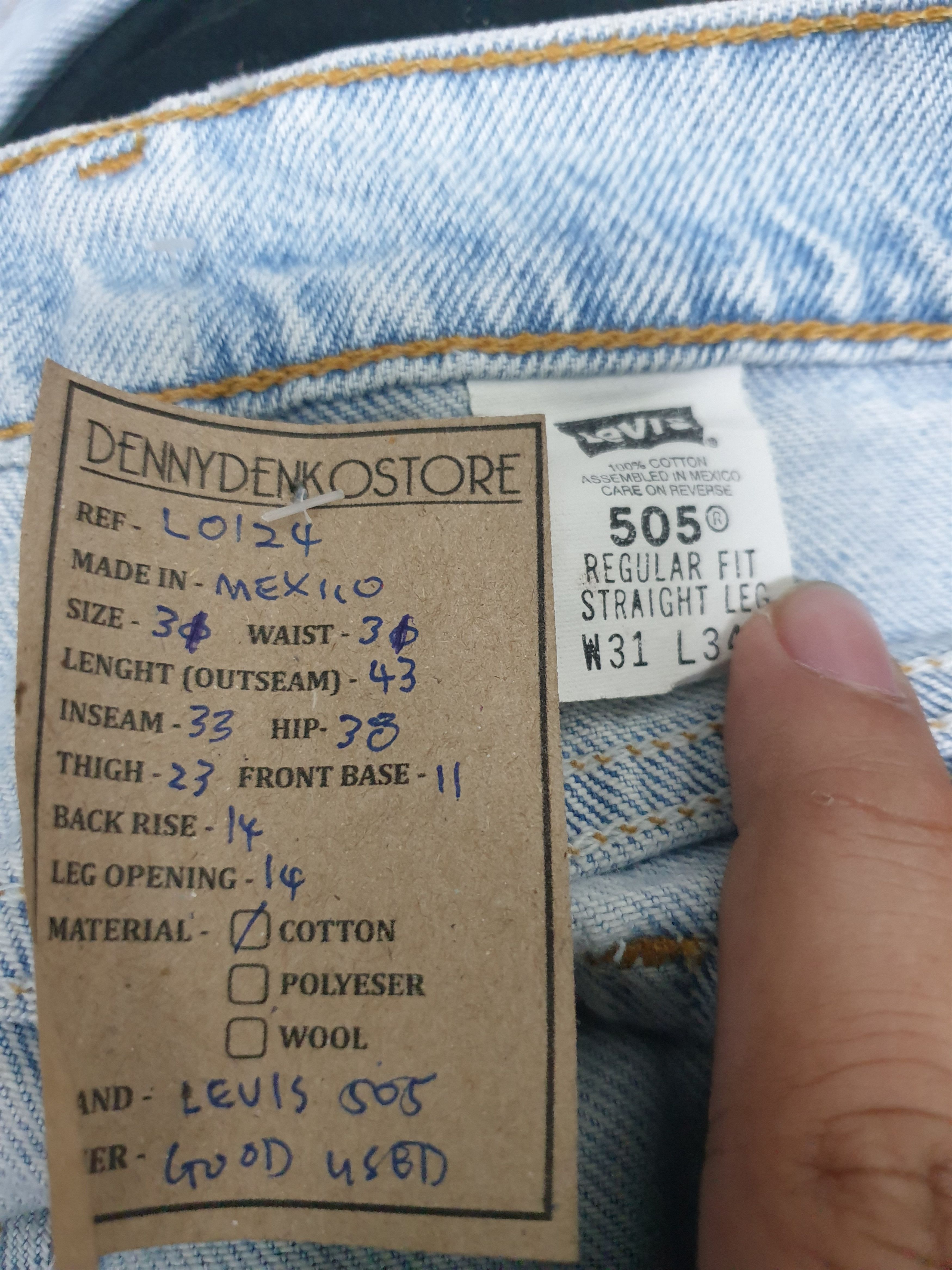 Levi's Vintage 90's LEVIS 505 Sun Faded Orange Tag 31X33 L0124 Size US 31 - 13 Thumbnail