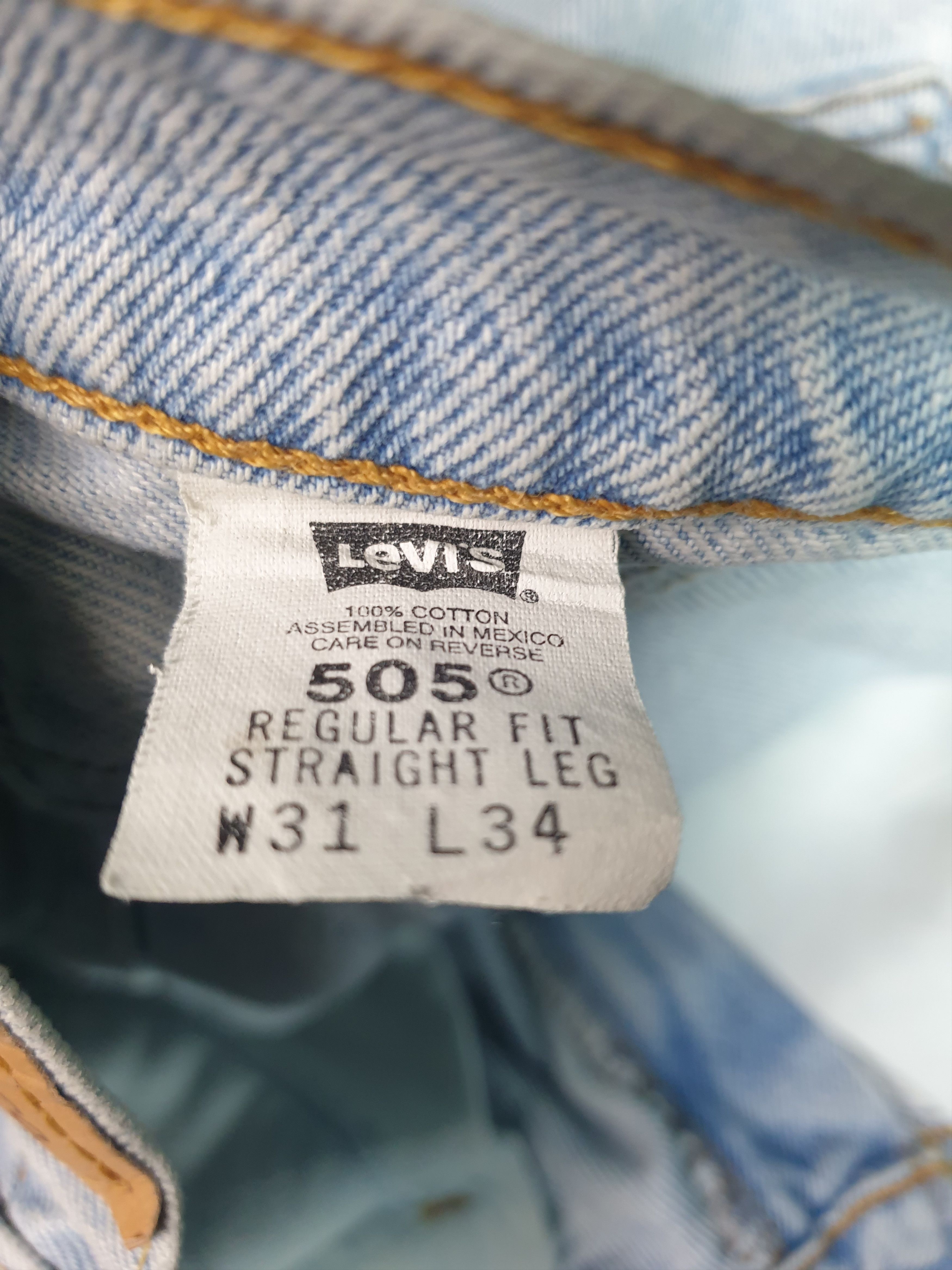 Levi's Vintage 90's LEVIS 505 Sun Faded Orange Tag 31X33 L0124 Size US 31 - 12 Thumbnail