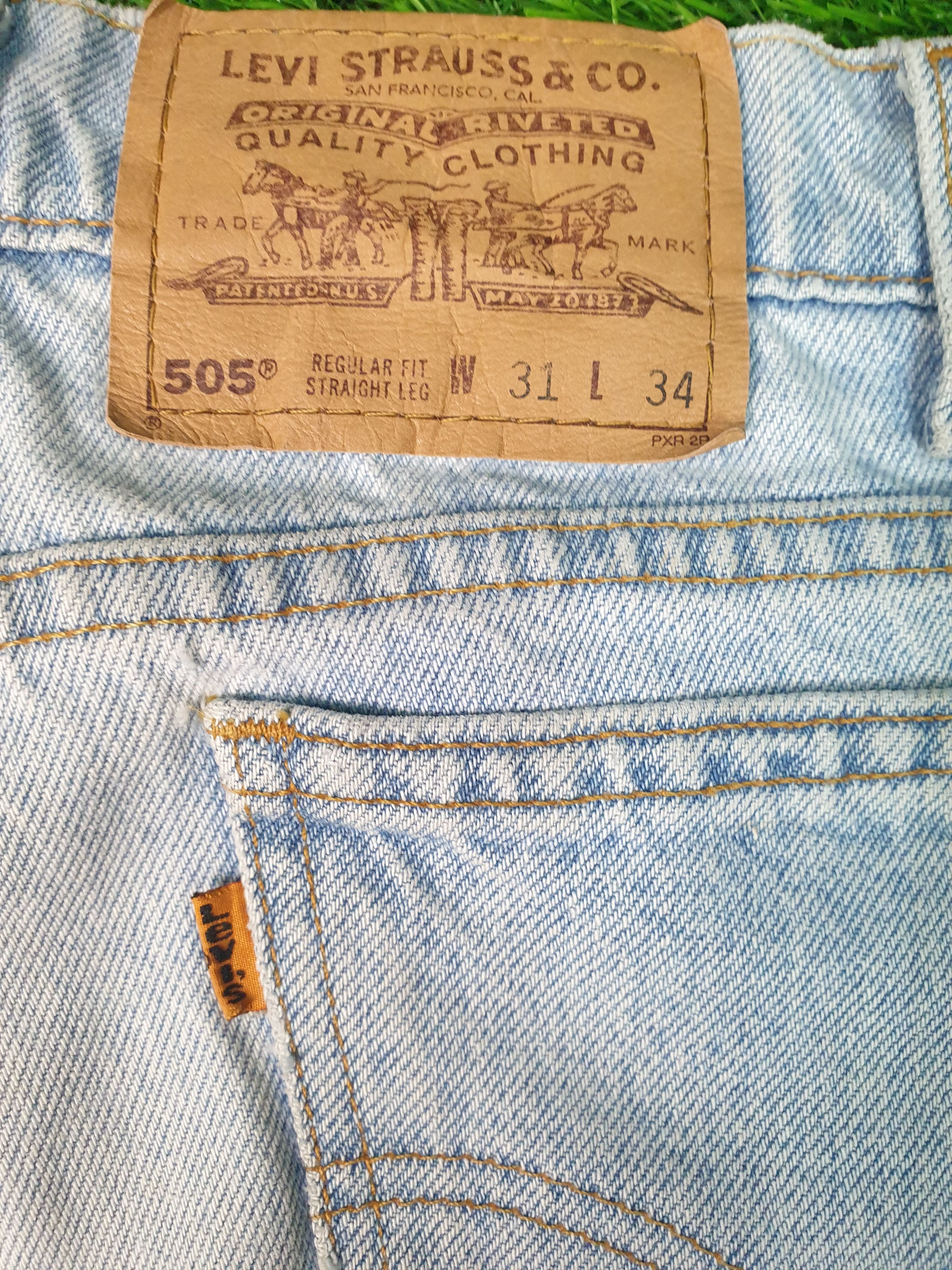 Levi's Vintage 90's LEVIS 505 Sun Faded Orange Tag 31X33 L0124 Size US 31 - 10 Thumbnail
