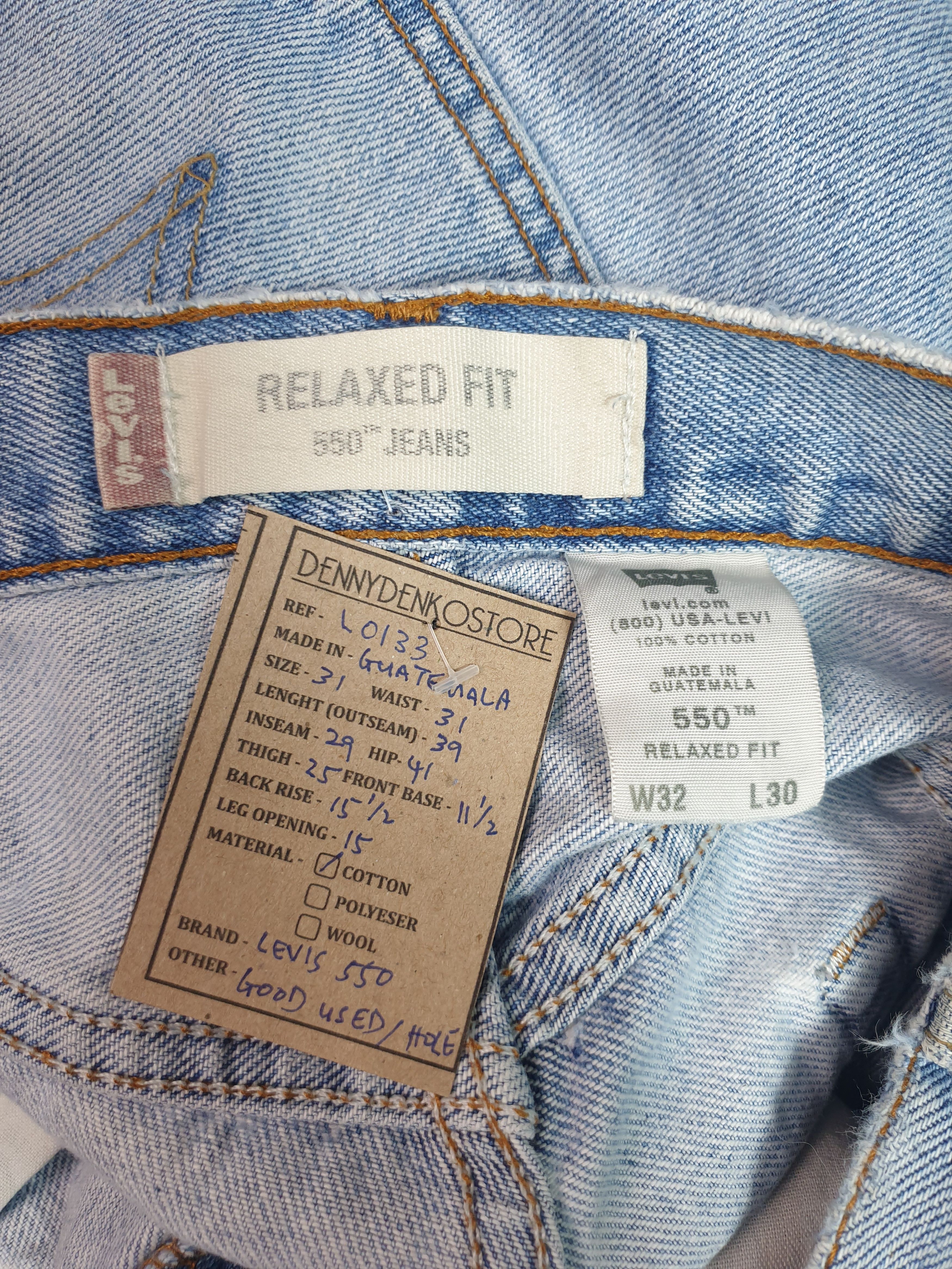 Levi's Vintage LEVIS 550 Faded Distressed Size 31X29 Jeans L0133 Size US 31 - 13 Thumbnail