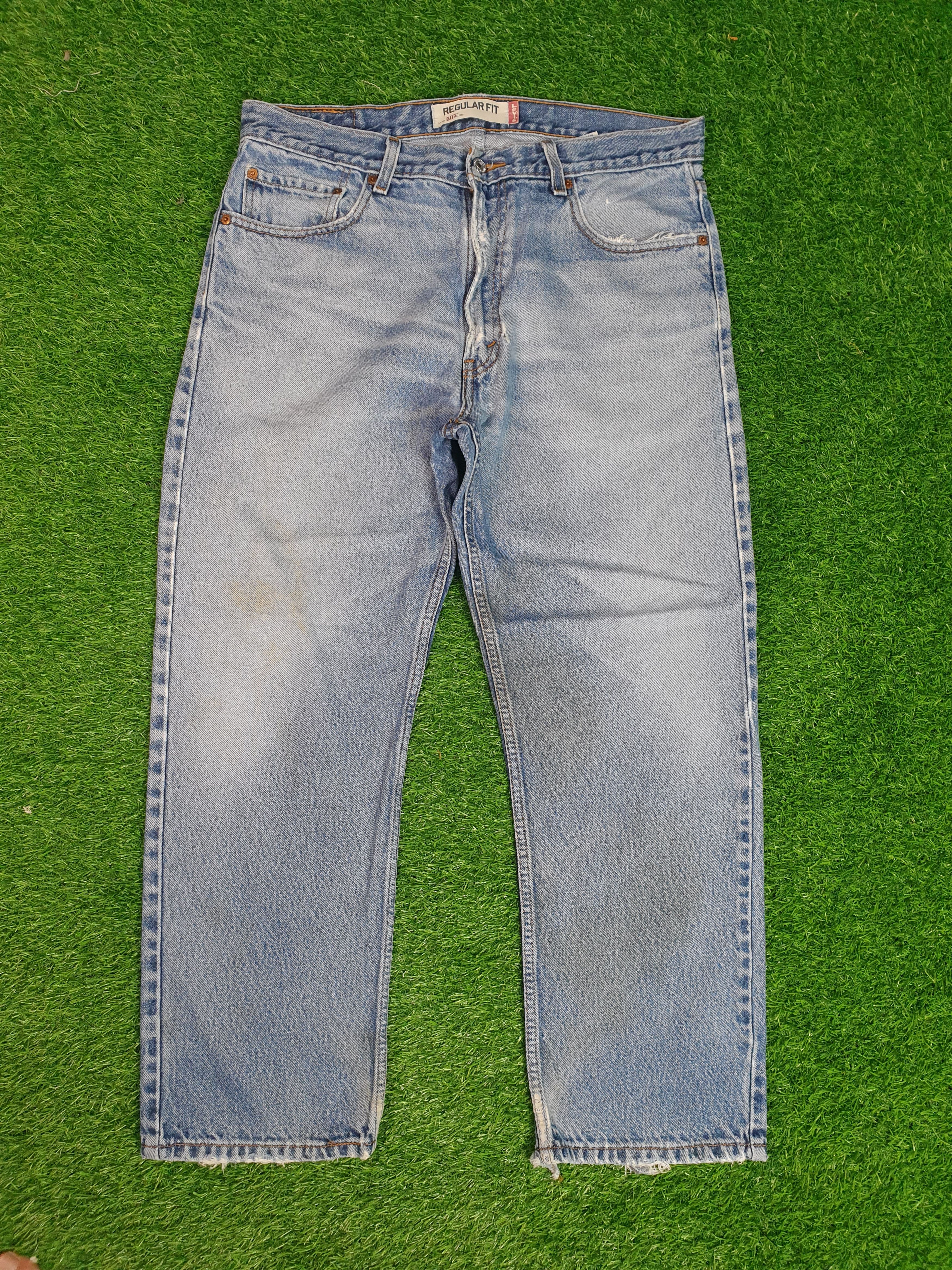 Vintage LEVIS 505 Faded Rusty Distressed 36X28 Jeans L0120