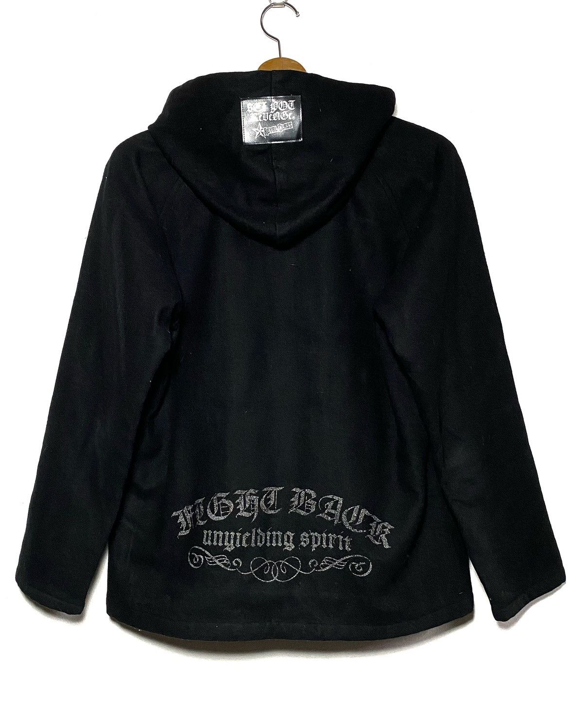 image of Outdoor Style Go Out High Class Bastard Royal Class Sex Pot Revenge Wool Jacket in Black (Size Medi