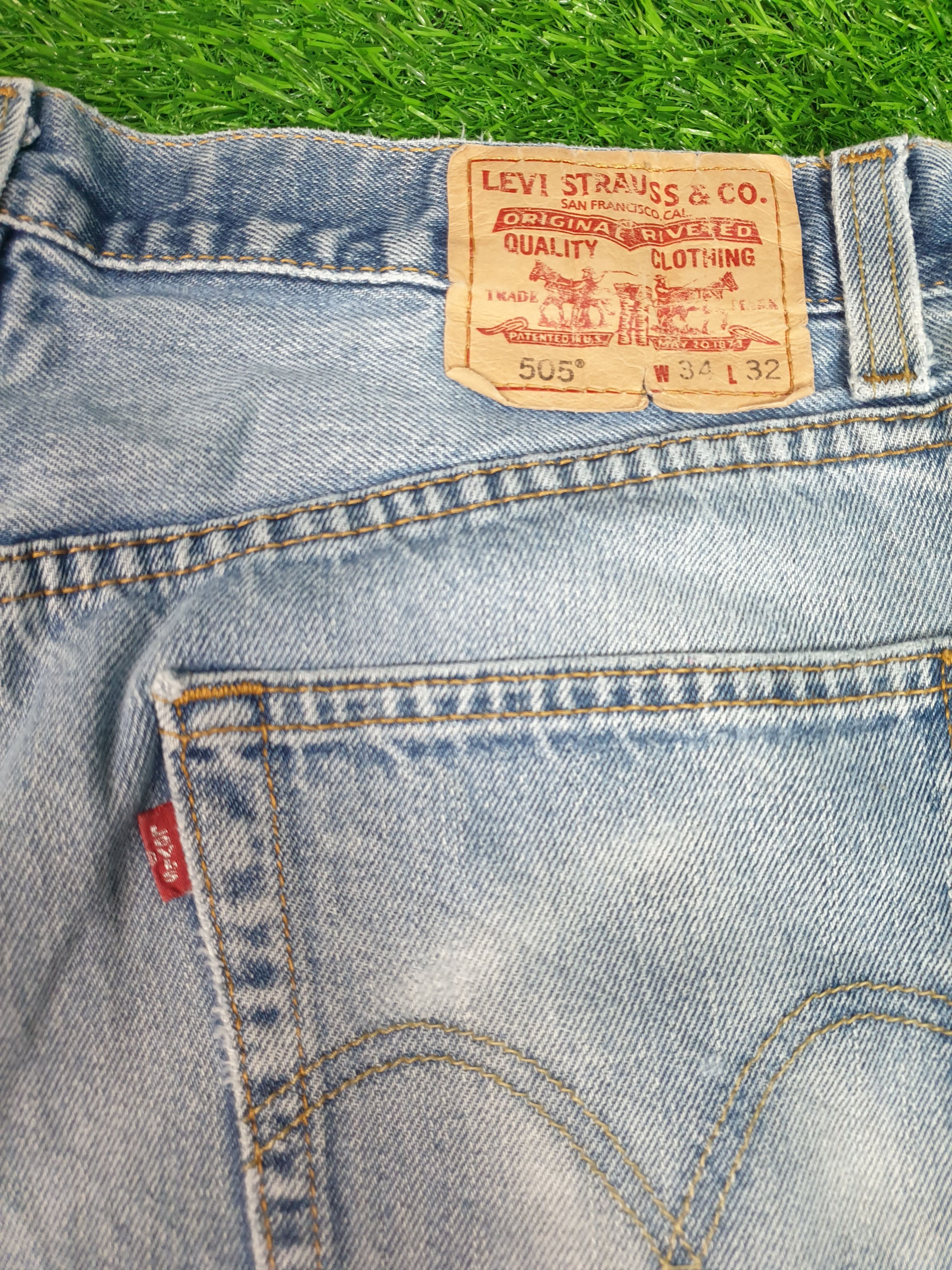 Levi's LEVIS 505 Light Wash Faded Distressed 34X32 Jeans L0123 Size US 34 / EU 50 - 8 Thumbnail