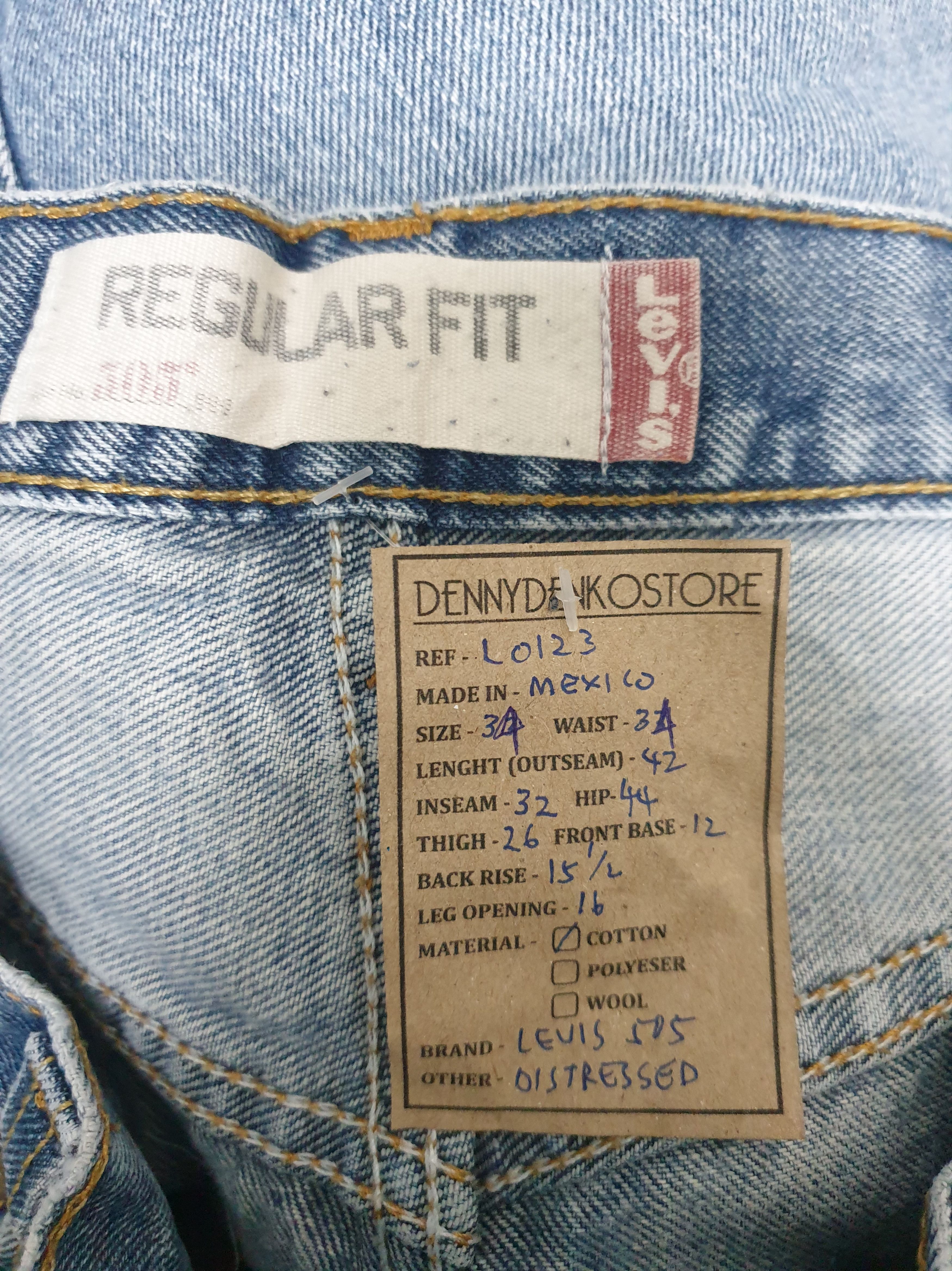 Levi's LEVIS 505 Light Wash Faded Distressed 34X32 Jeans L0123 Size US 34 / EU 50 - 11 Thumbnail