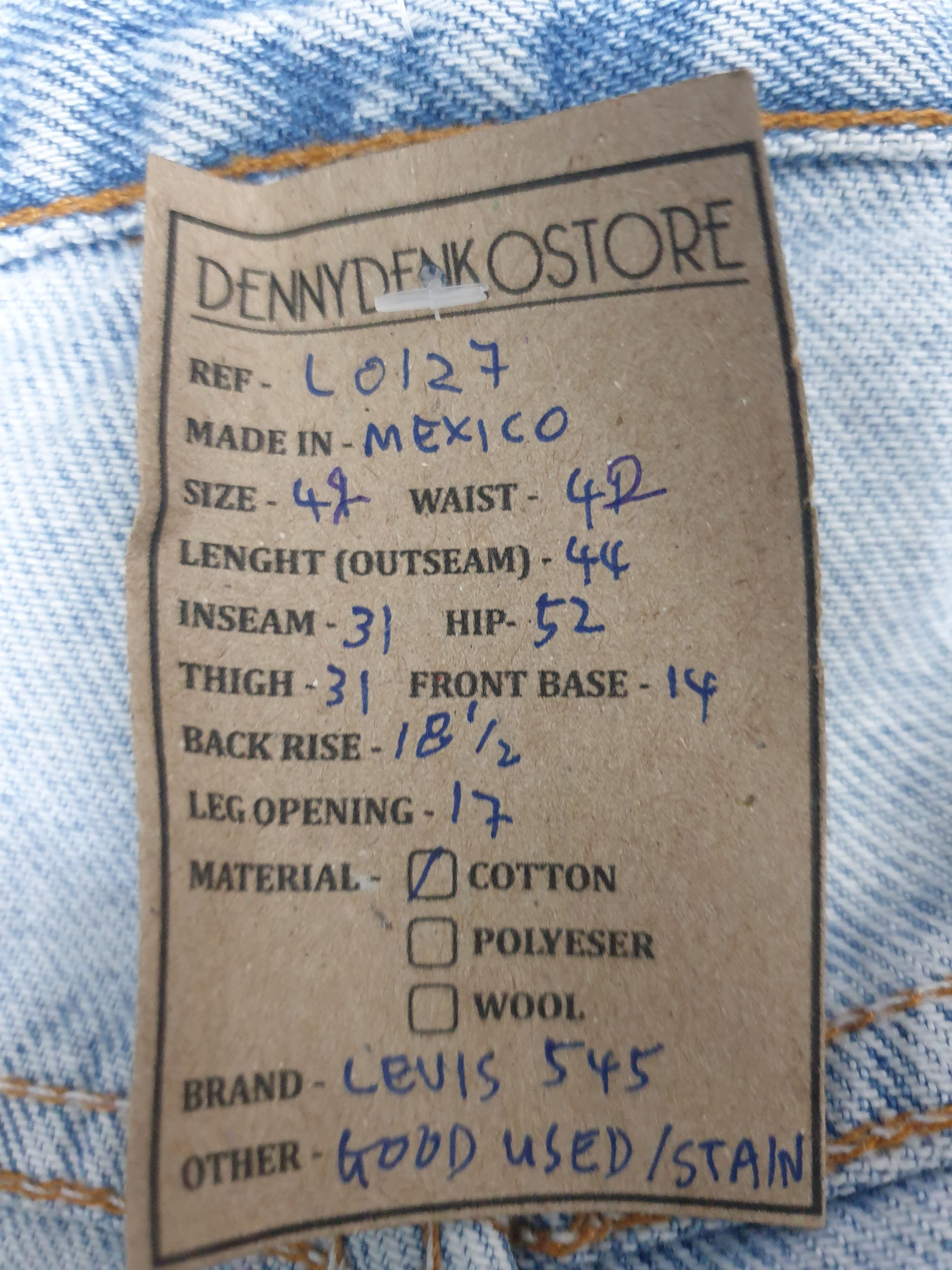 Levi's Vintage 90's LEVIS 545 Faded Light Blue 42X31 Jeans L0127 Size US 42 / EU 58 - 12 Thumbnail